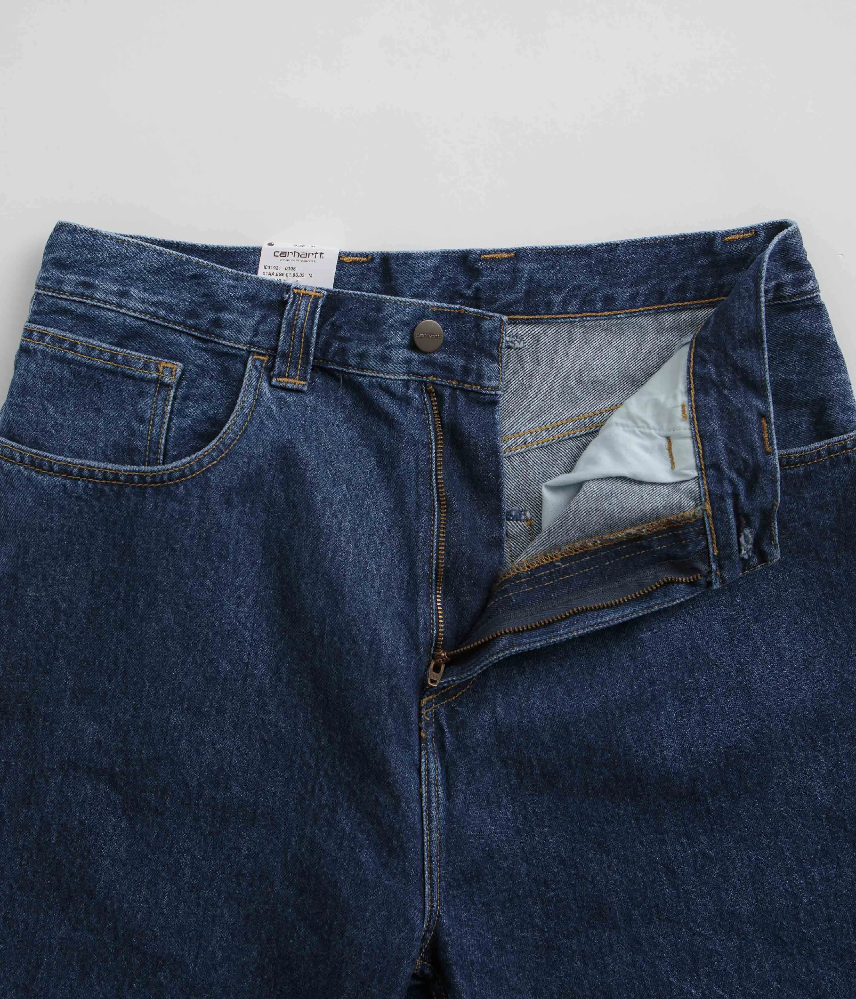 Carhartt Brandon Shorts - Blue Stone Washed Durable Hemming