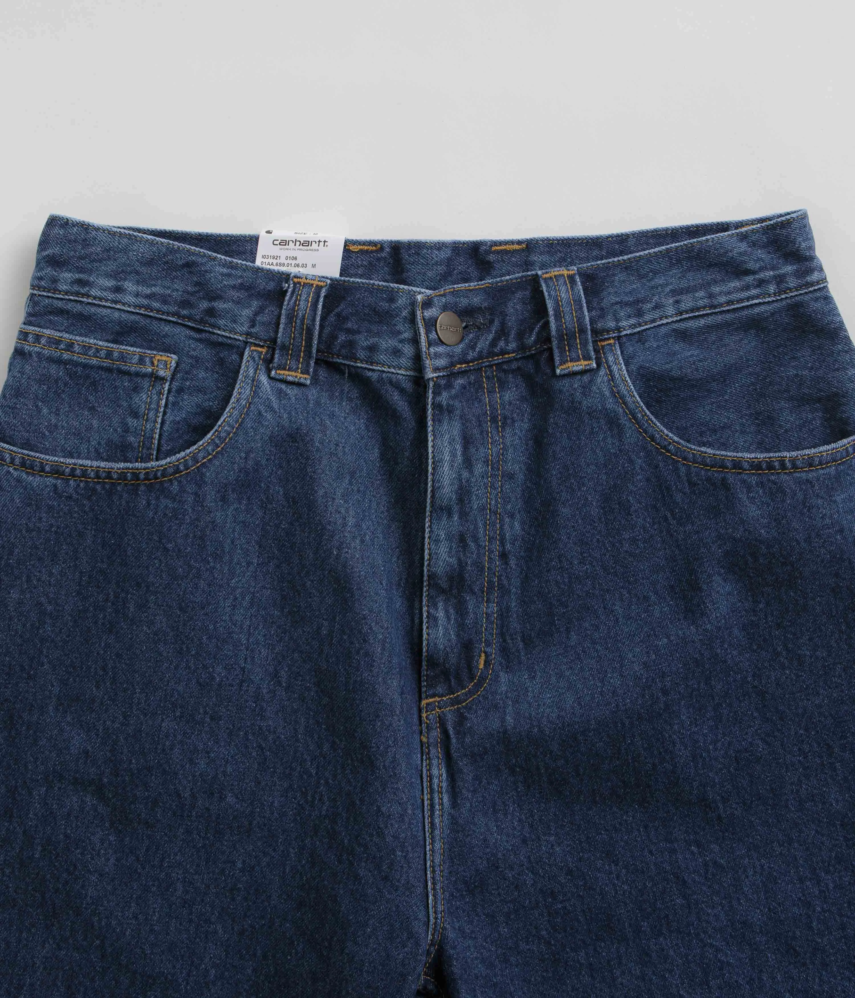 Carhartt Brandon Shorts - Blue Stone Washed Fitness Friendly