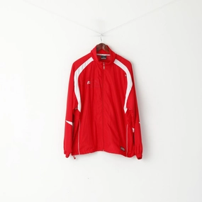 DropShoulder Umbro Men L Jacket Red T4F Activewear Bomber Lightweight Zip Up Sport Top