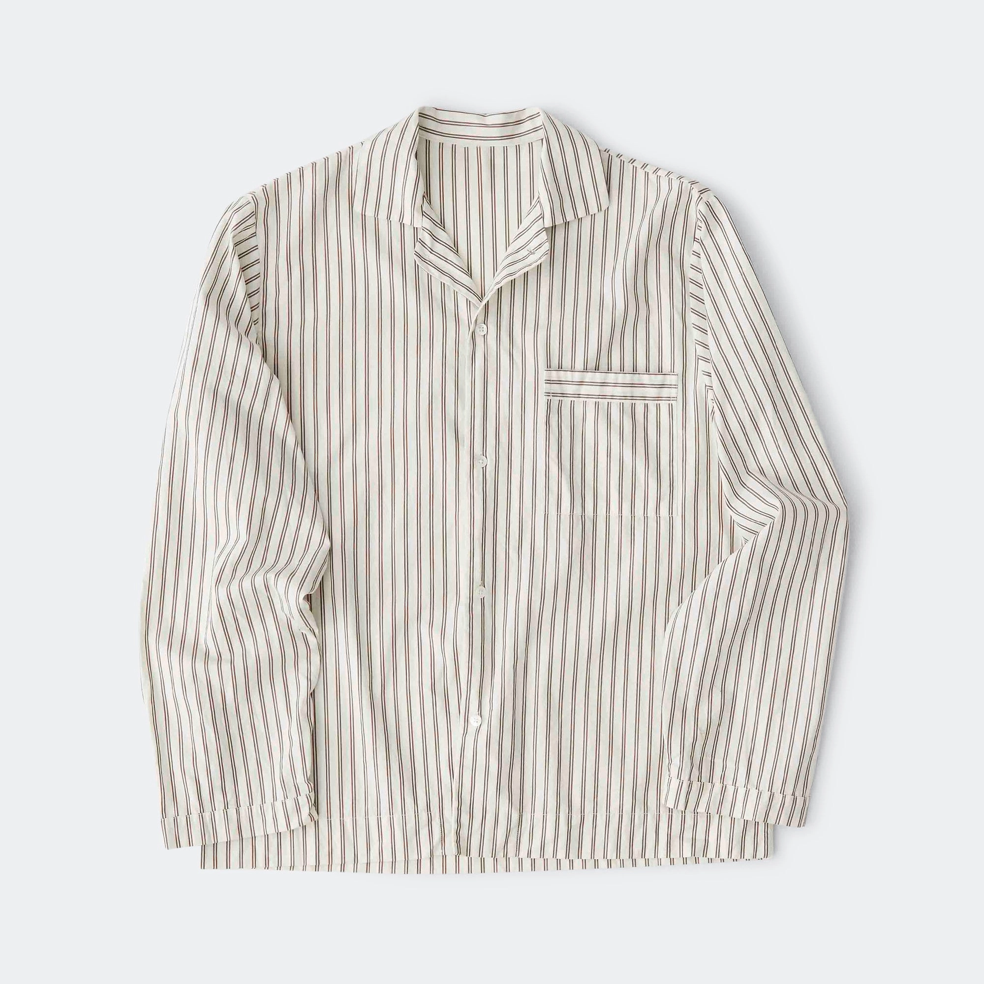 Comfortable Fabric High-End Fashion Pyjama Shirt - Hopper Stripes Cotton Poplin