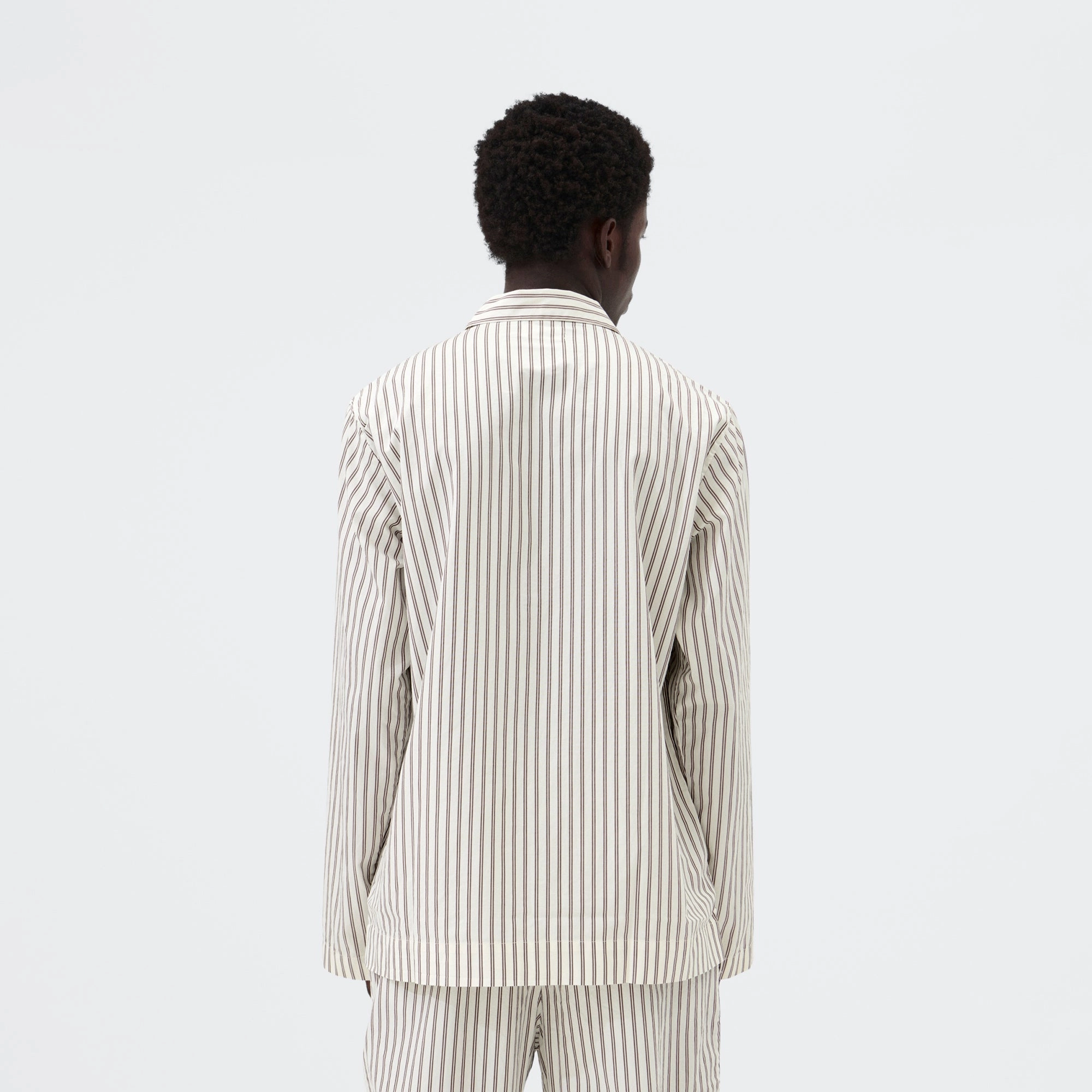 Pyjama Shirt - Hopper Stripes Cotton Poplin Relaxed Comfort