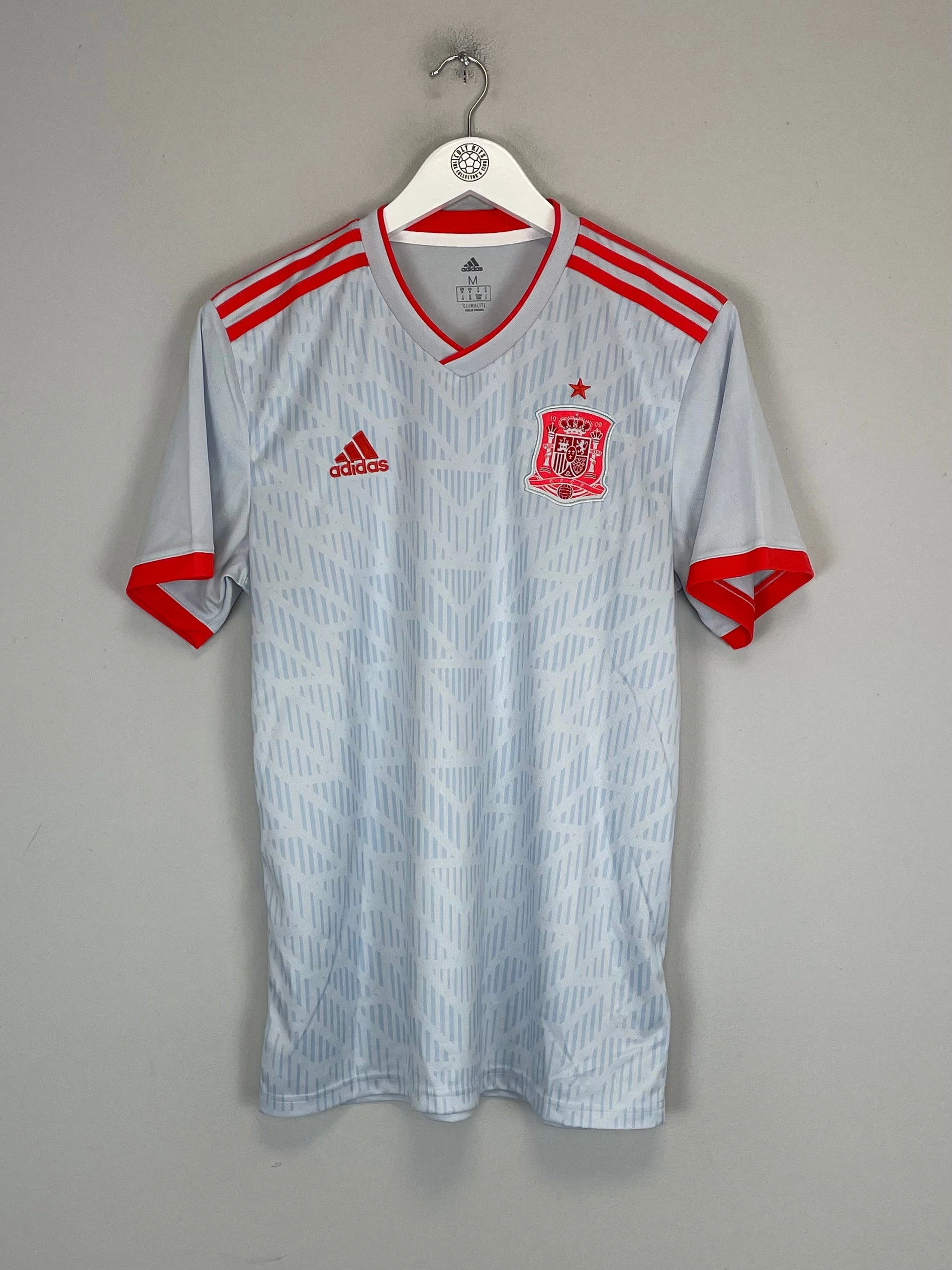 2018/19 SPAIN AWAY SHIRT (M) ADIDAS Tear Resistant Construction