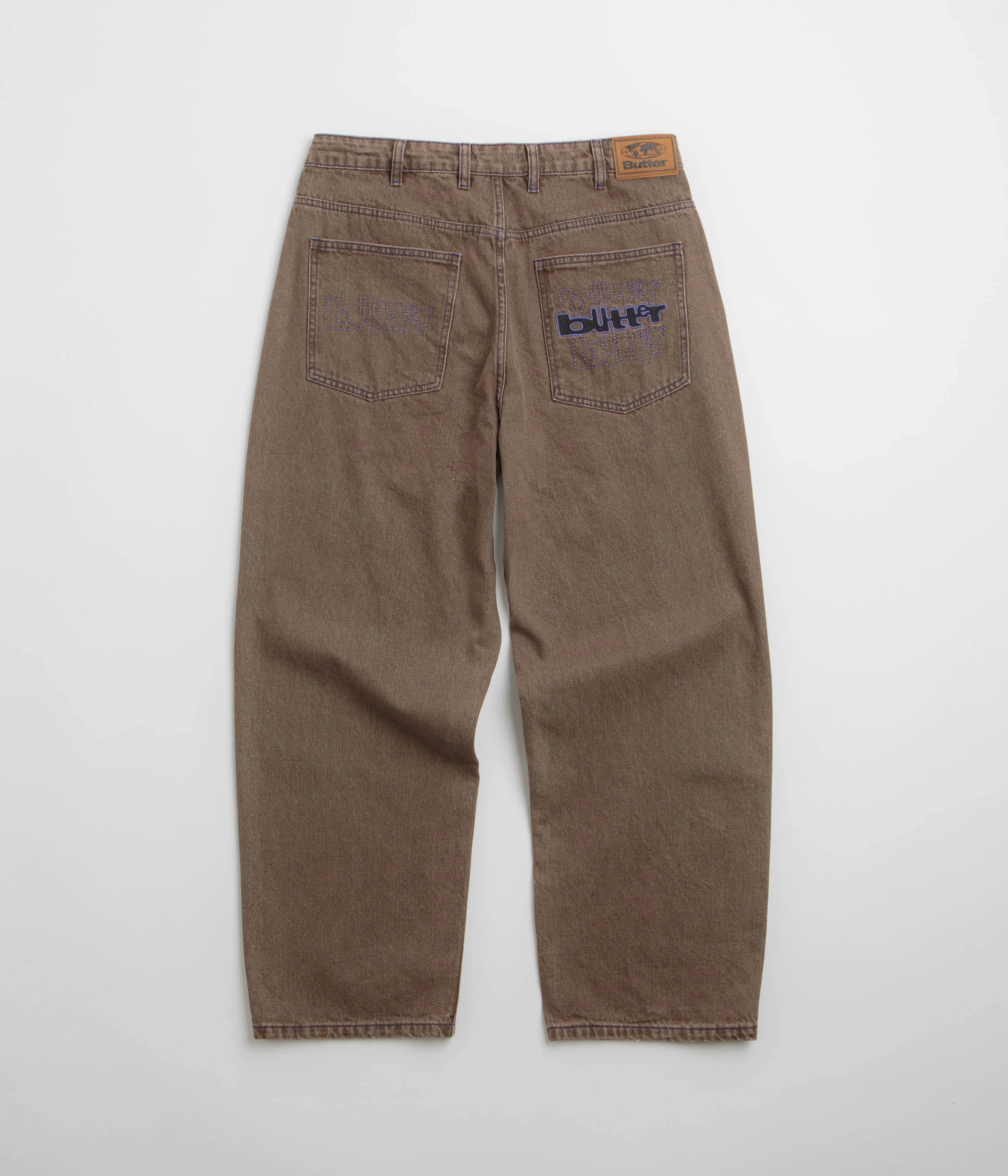 Festival Outfit Minimalist Style Premium Outdoor Enthusiast Butter Goods Warped Jeans - Washed Brown