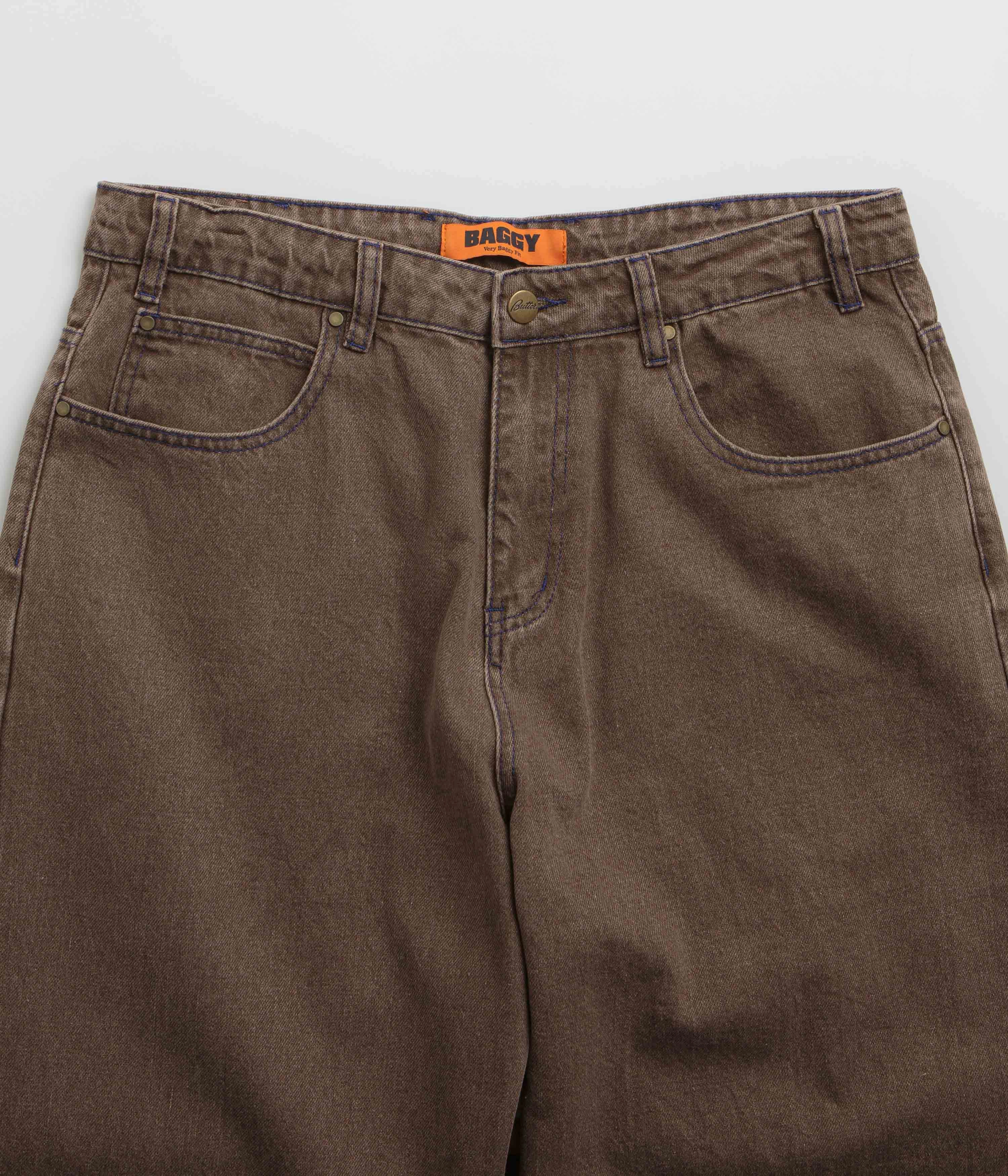 Light Outfit Effortless Style Butter Goods Warped Jeans - Washed Brown