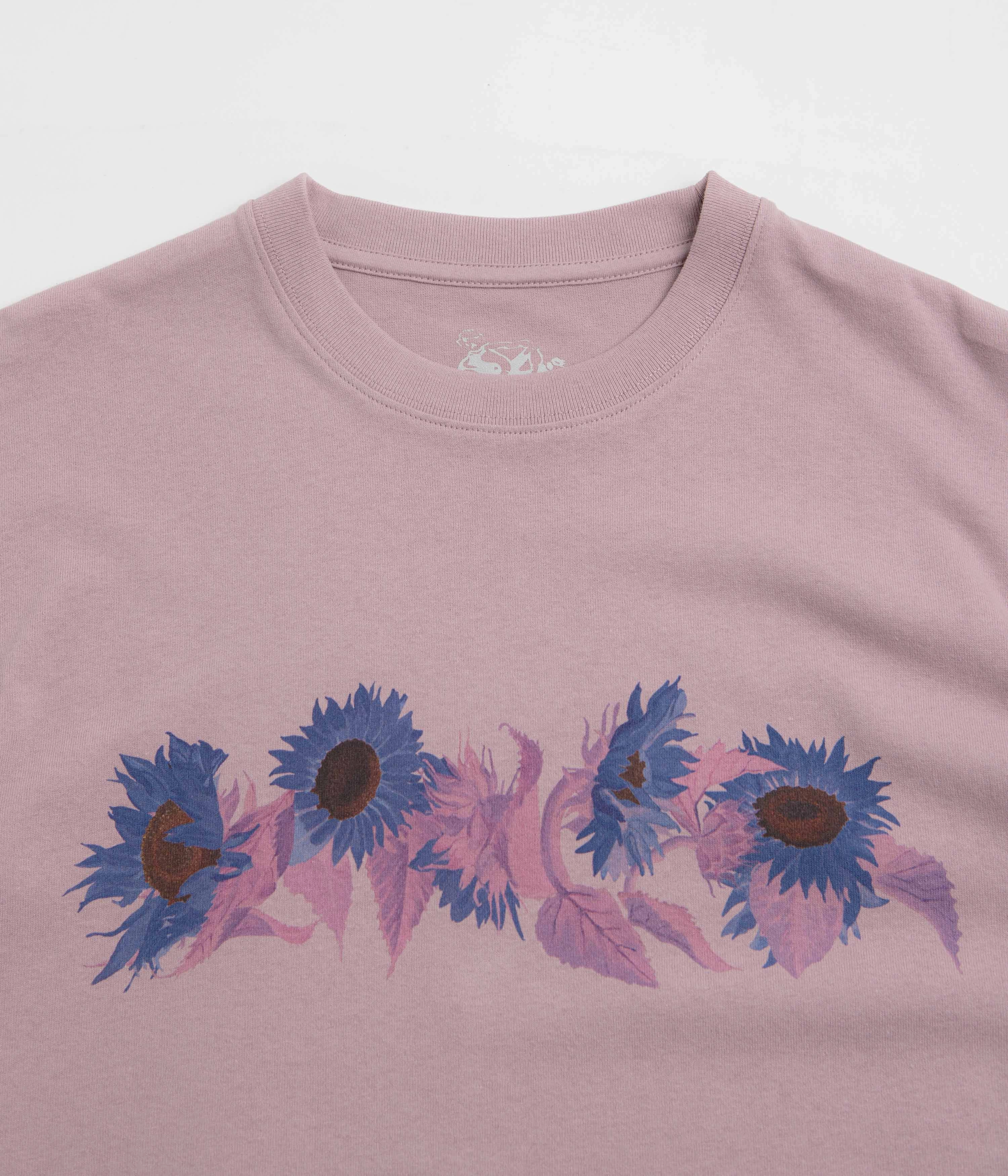 Odor Resistant Material Pre Shrunk Cotton Dancer Sunflower T-Shirt - Faded Rose