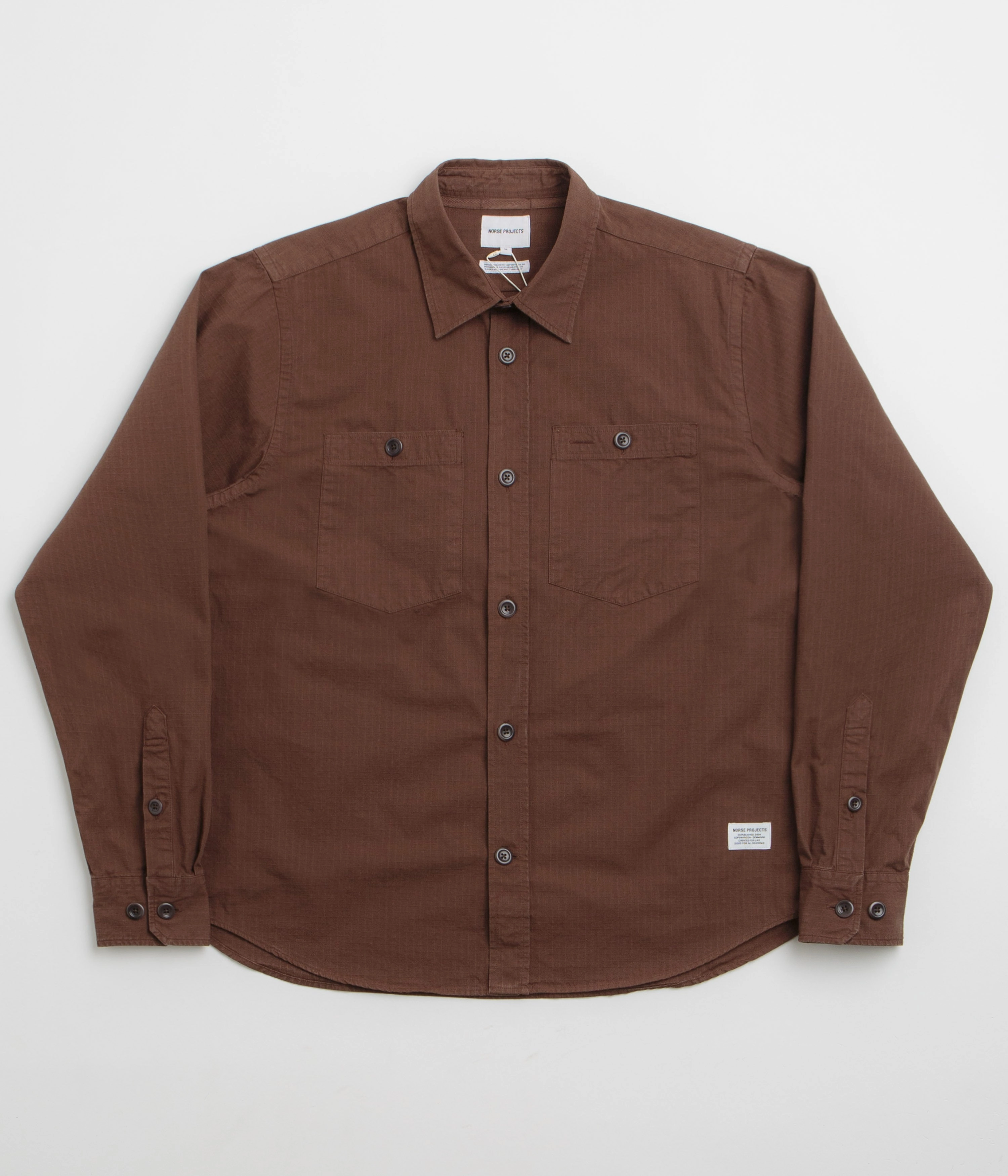 Athleisure Trend Party outfit Norse Projects Algot Relaxed Shirt - Mahogany