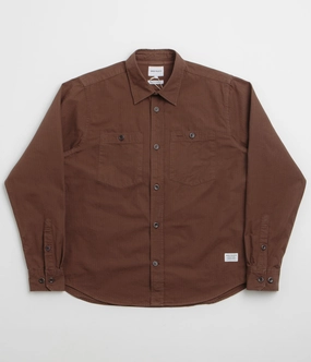 Athleisure Trend Party outfit Norse Projects Algot Relaxed Shirt - Mahogany
