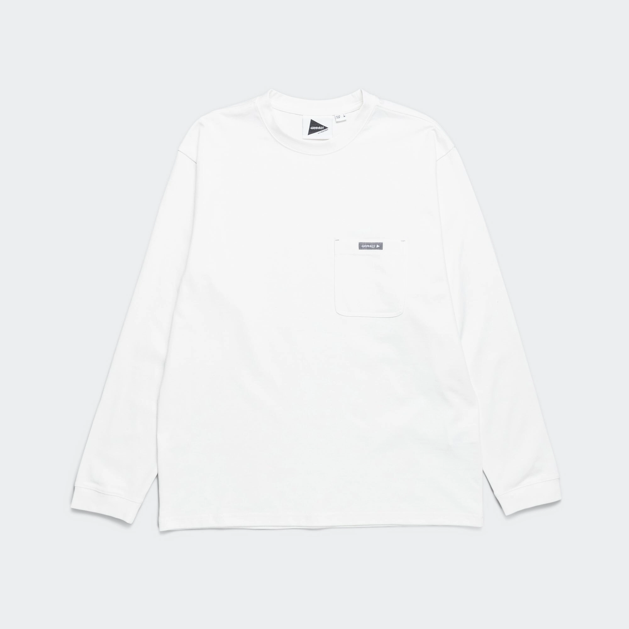 Stylish Wearable Backprint L/S Tee x and wander - White