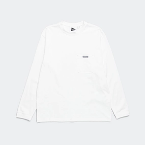 Stylish Wearable Backprint L/S Tee x and wander - White