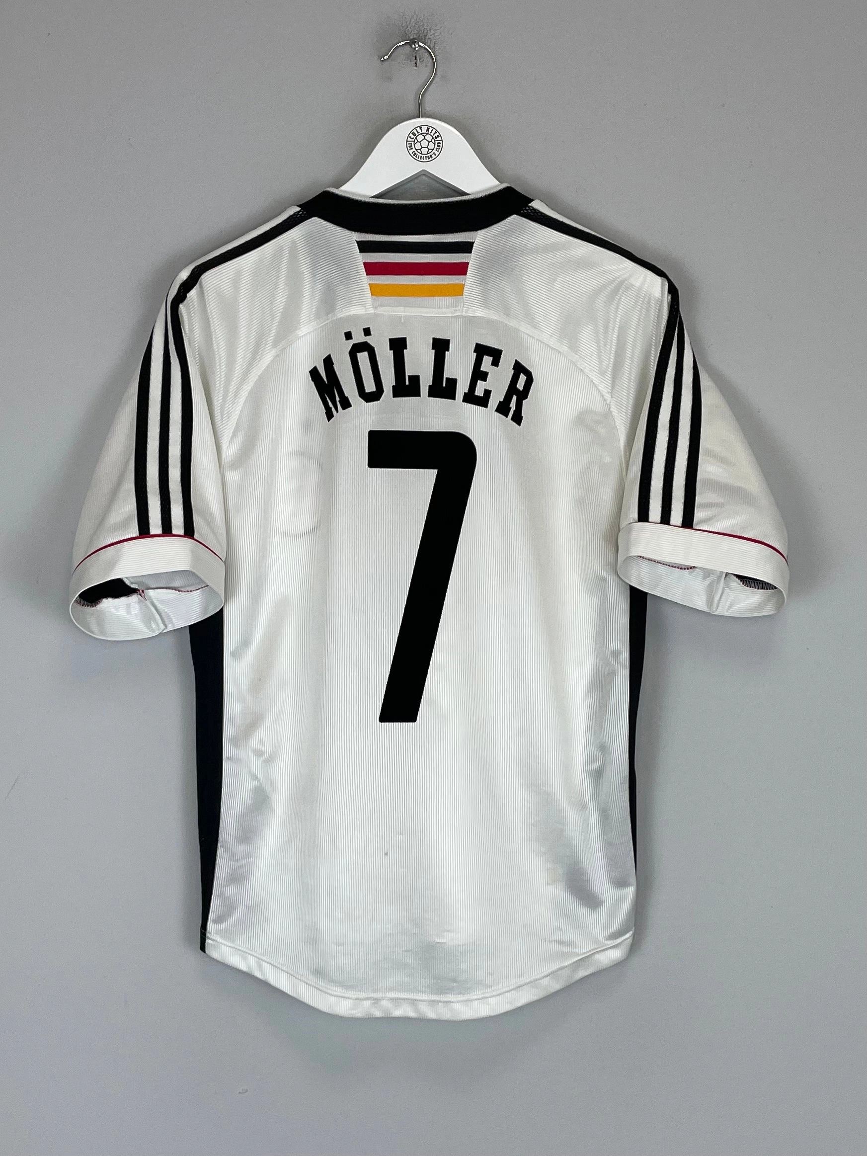 Vapor Control Weave Tear Resistant Fabric Weave 1998/00 GERMANY MOLLER #7 HOME SHIRT (S) ADIDAS