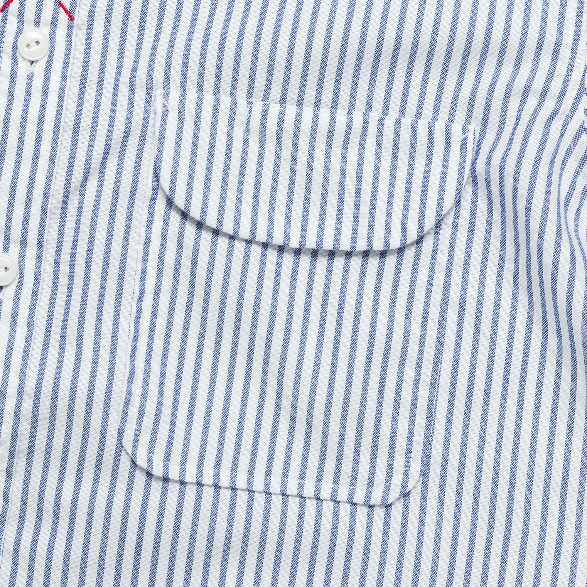 Summer Outfit OX Stripe Clip Shirt - Blue