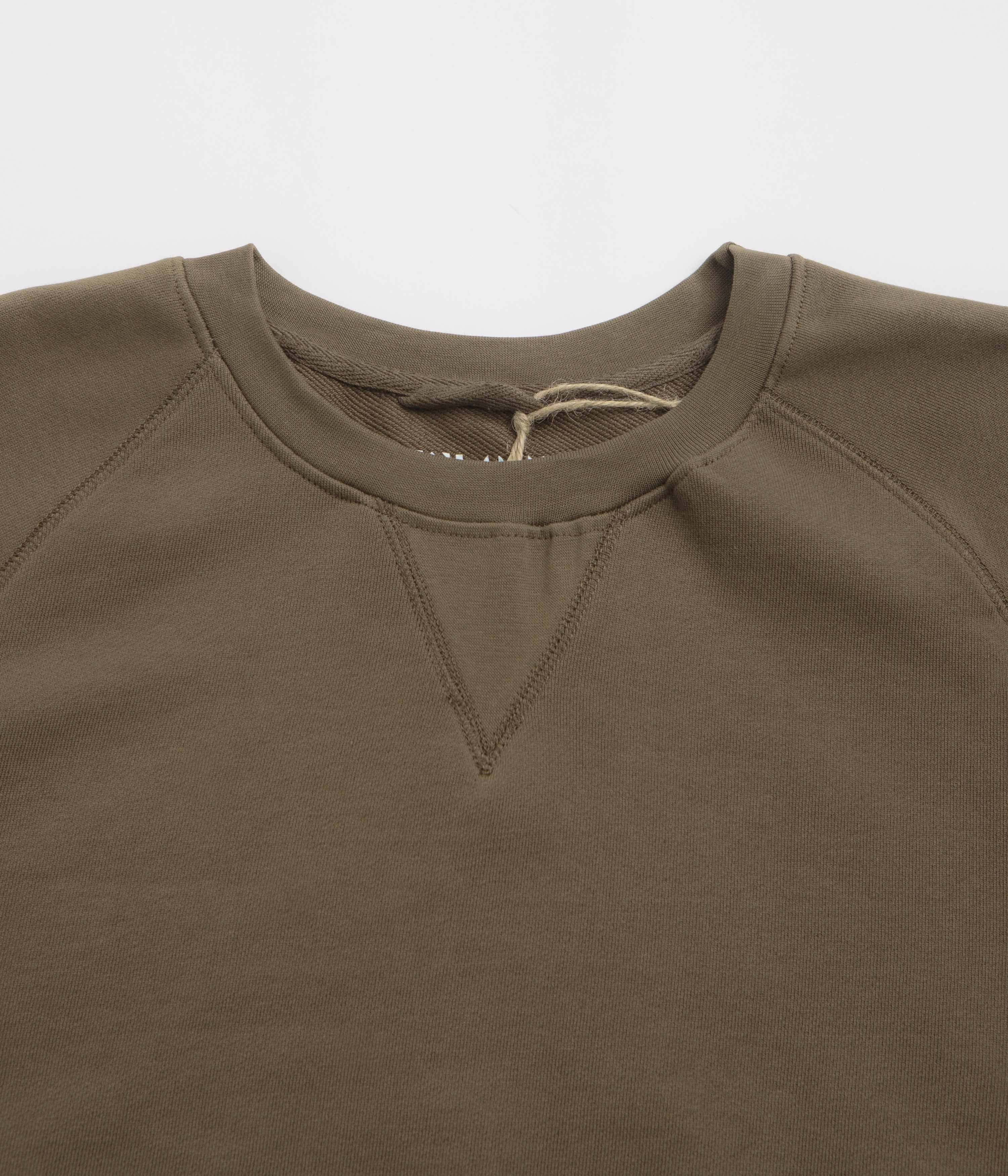 Uskees 7005 Crewneck Sweatshirt - Dark Taupe Soft Touch Fabric