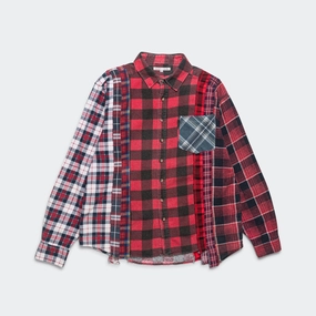 Rebuild Flannel 7 Cuts Shirt SS25 - Medium #4 Pocket Detail Flexible Material