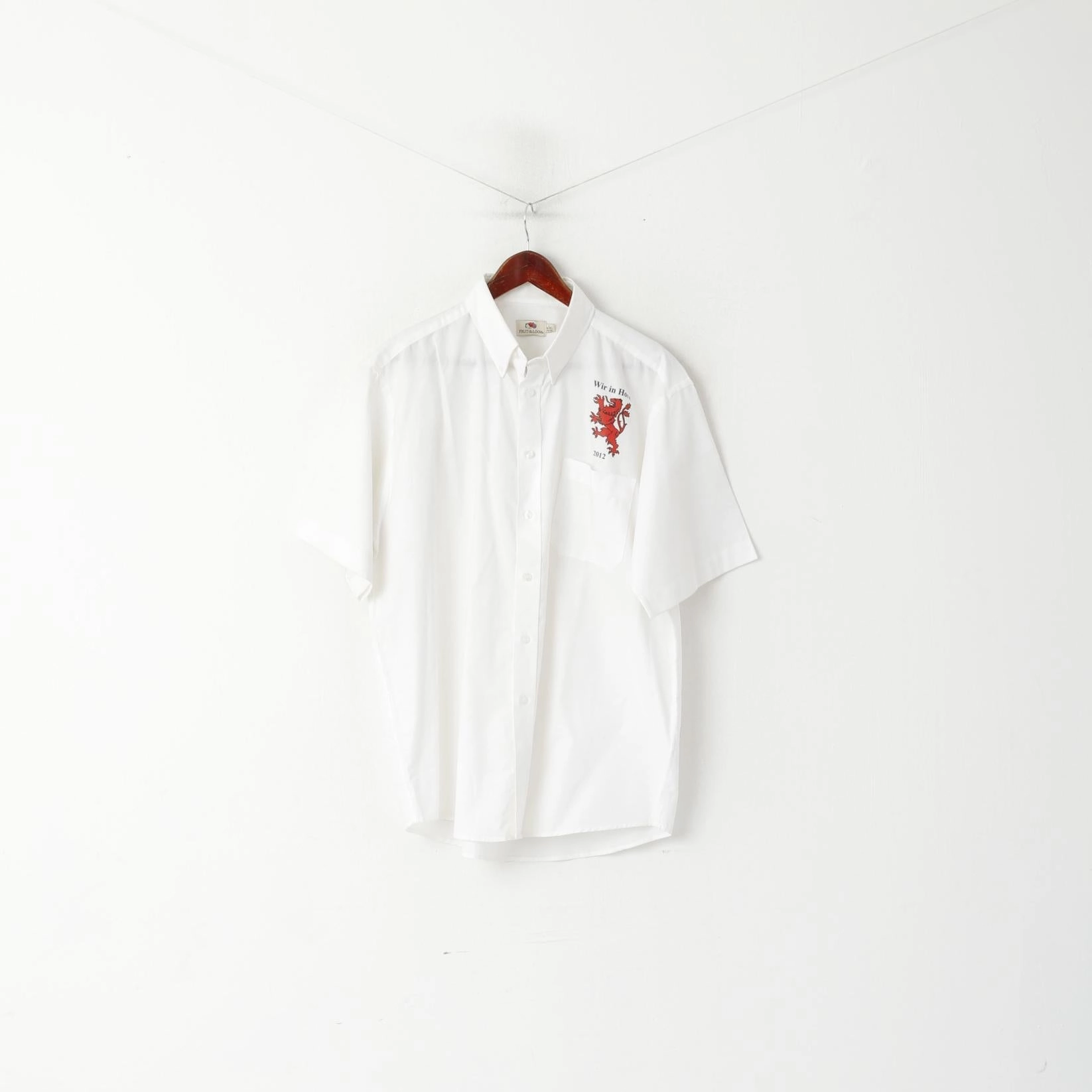 Moisture wicking Fruit of the Loom Men L 41/42 Casual Shirt White Cotton Wir in Horst 2012 Top