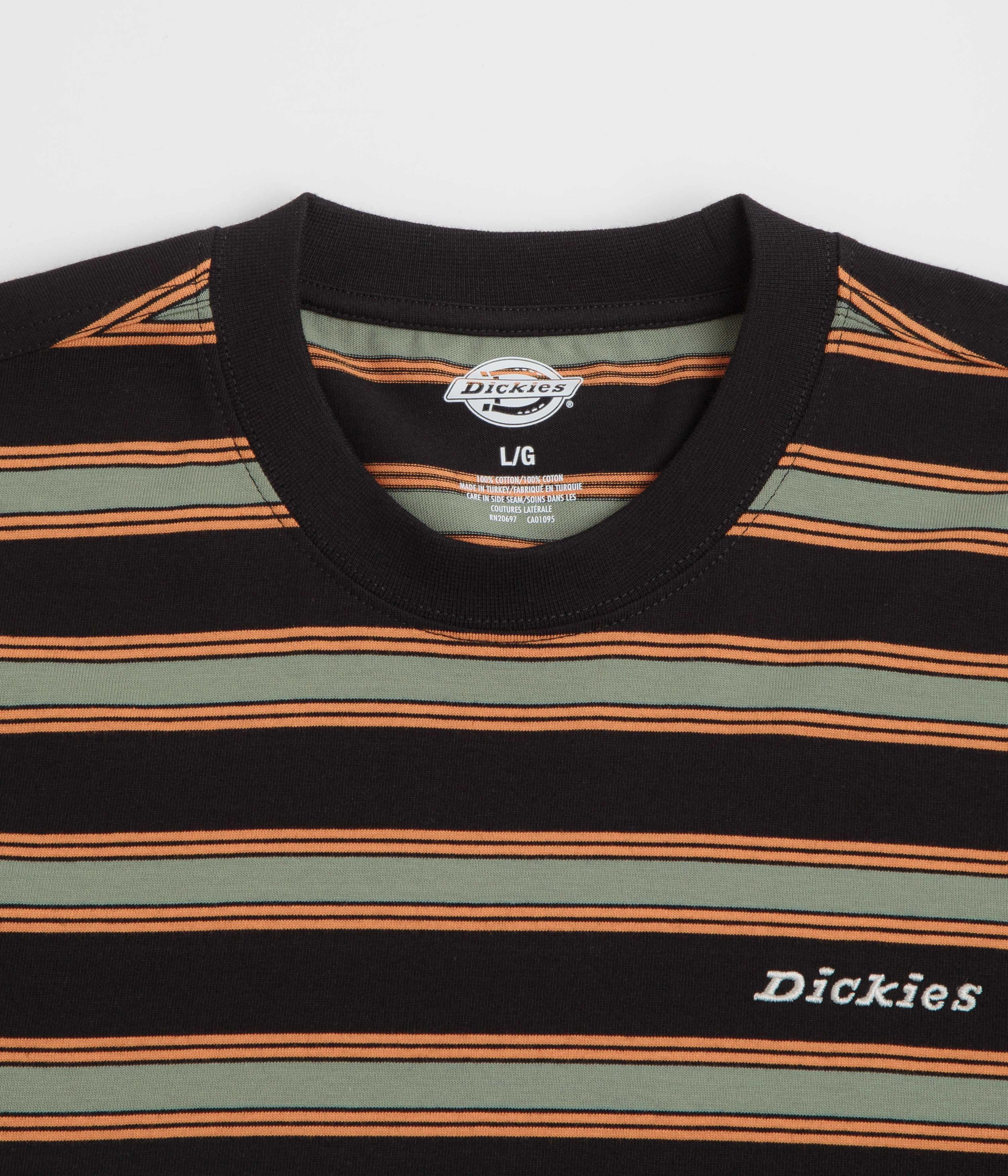 Dickies York Stripe T-Shirt - Black Abstract print
