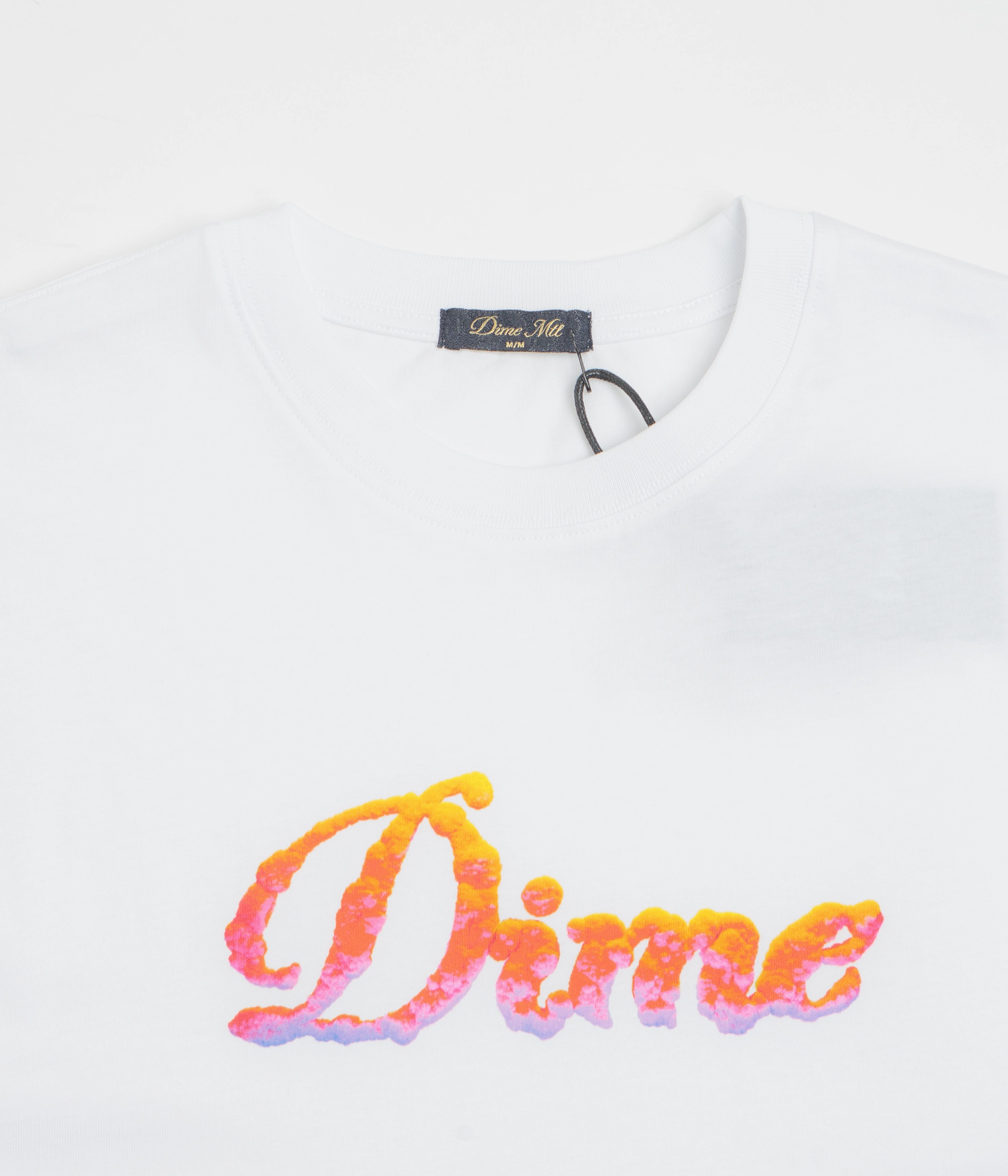 Comfy and Soft Dime Cursive Cloud T-Shirt - White