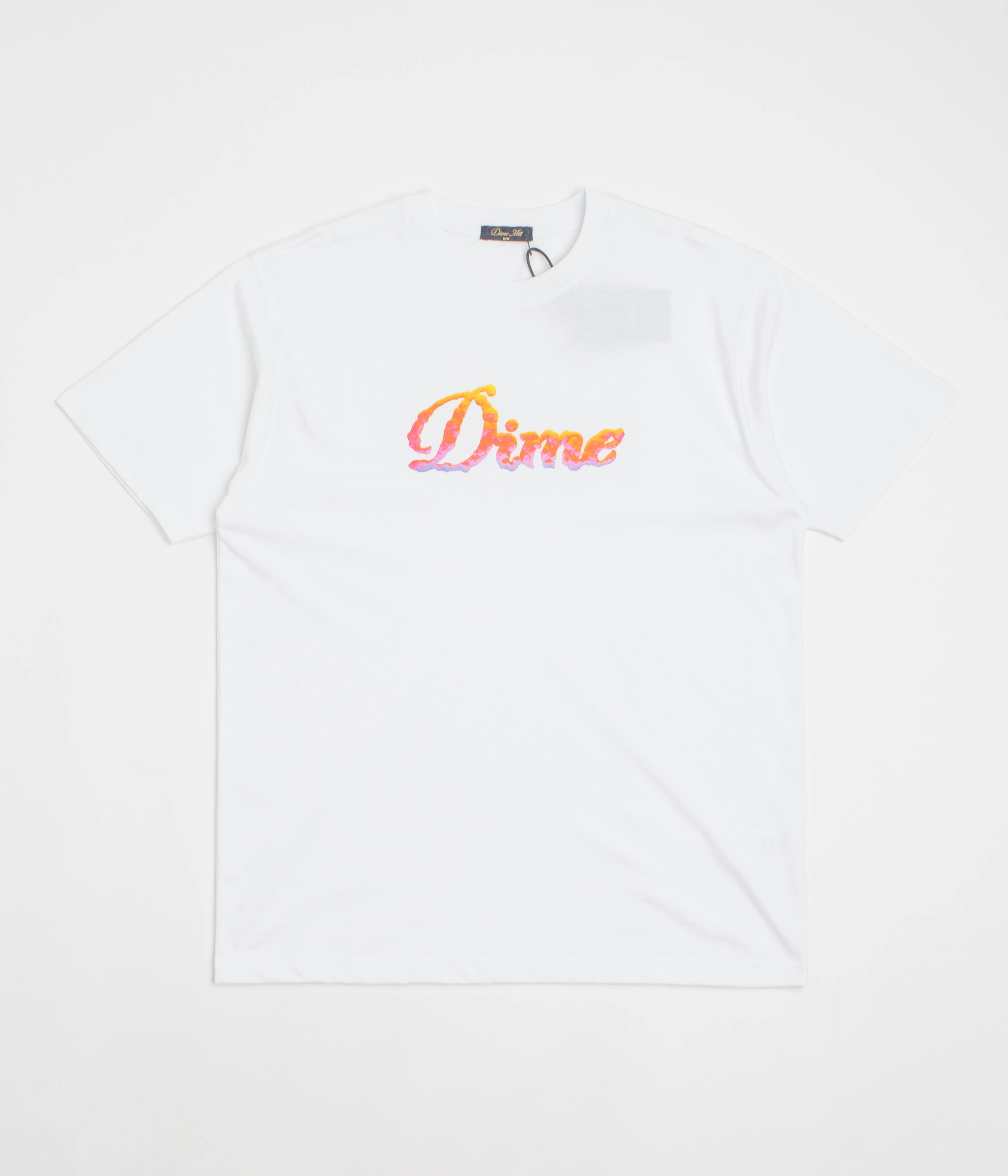 Dime Cursive Cloud T-Shirt - White Soft Comfort Wear Comfortable Stretch
