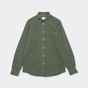 Anton Light Twill Shirt - Spruce Green Easy Care