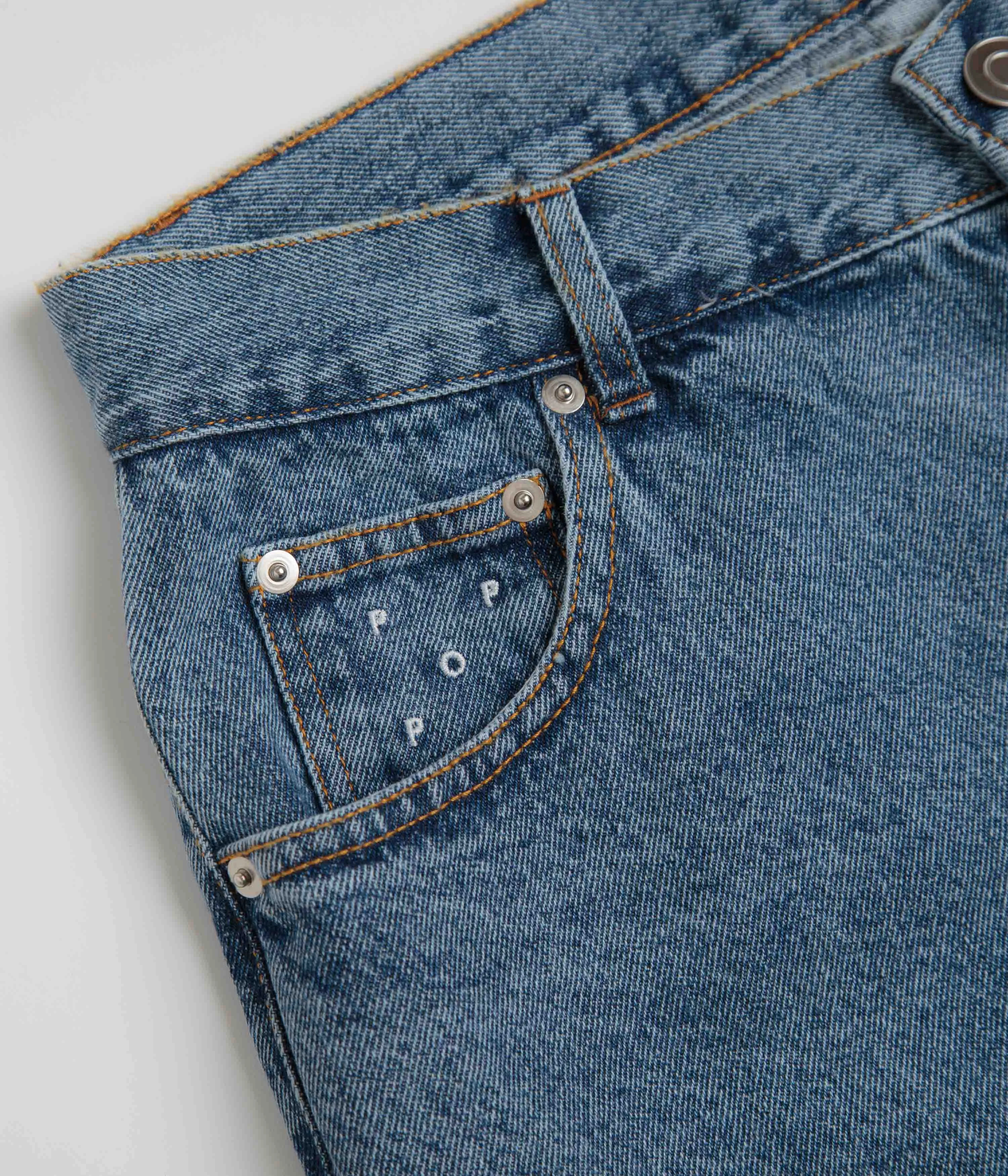 Pop Trading Company DRS Denim Shorts - Stone Washed Breathable fabric