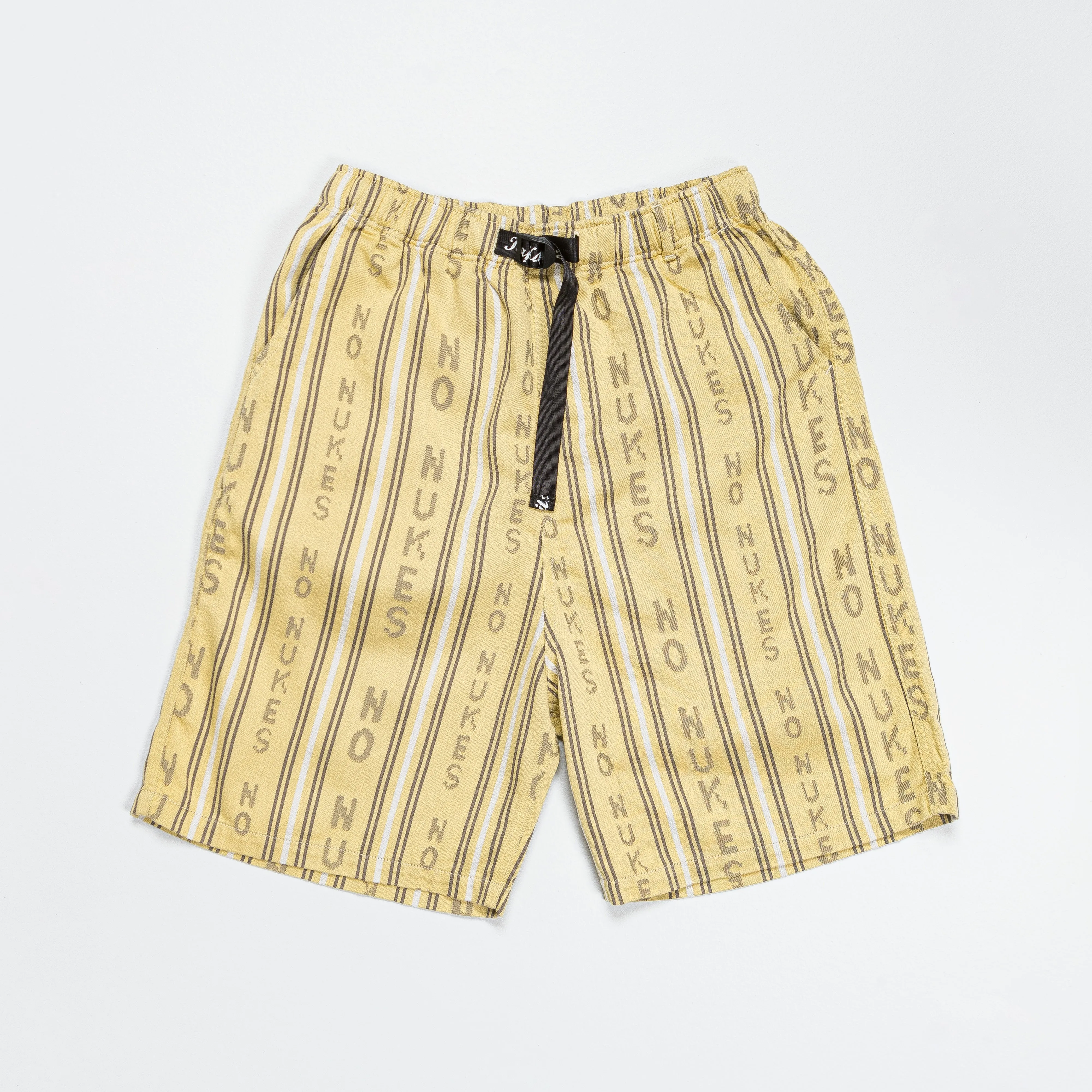 HOPE Stripe EASY Shorts - Yellow stretchy fabric