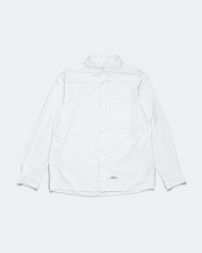 Article Stamp Oxford Shirt - White Gym Wear Black Tie Optional