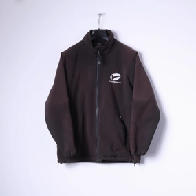 Assuredgroup Mens M Jacket Brown Softshell Full Zipper Outdoor Top Declare