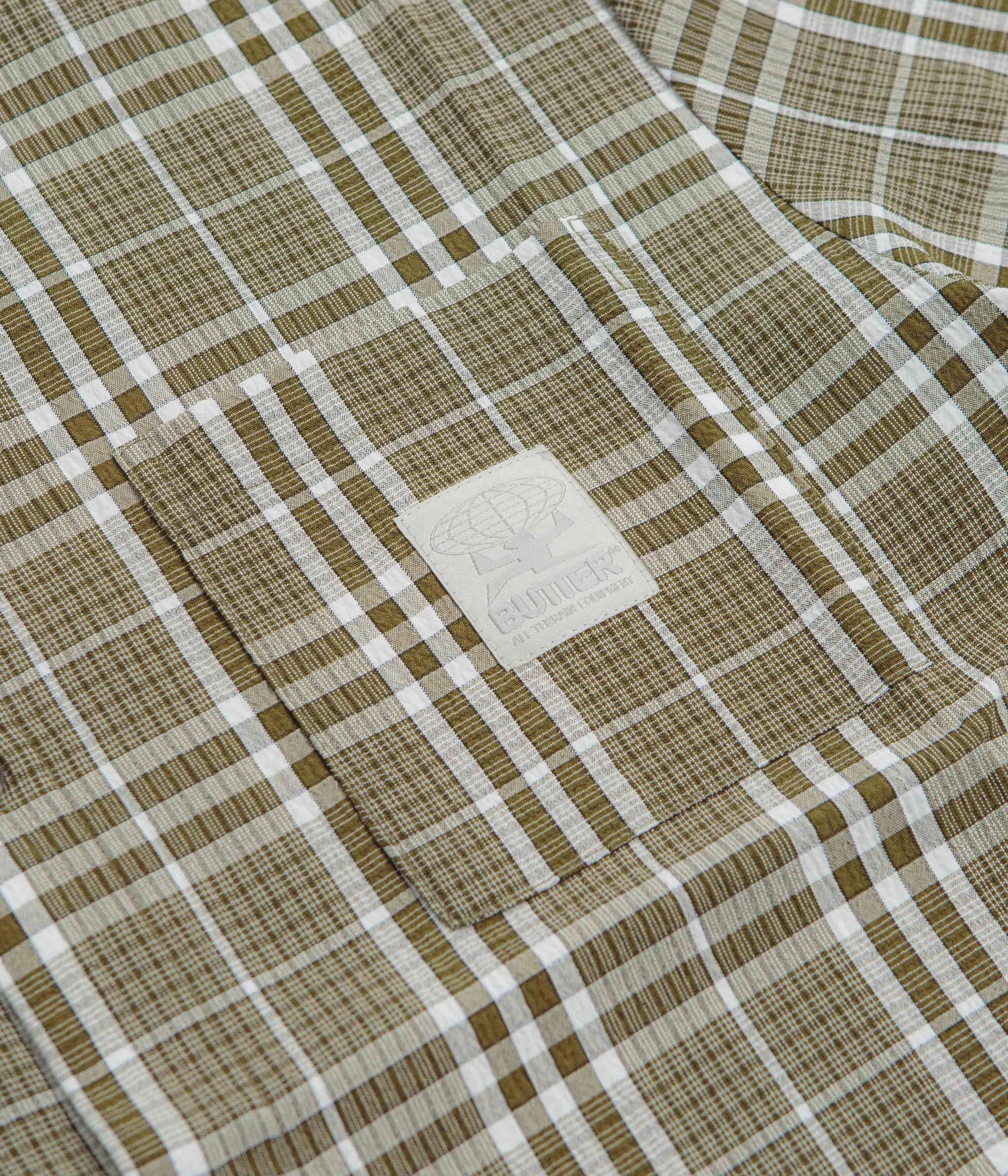 Sophisticated Elegance Geometric Pattern Butter Goods Equipment Short Sleeve Shirt - Green