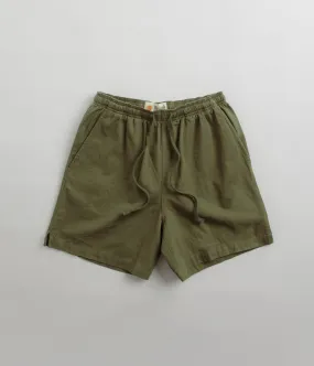 Mollusk Summer Shorts - Faded Mash Green Pocket Reinforcement Reflective Safety Details