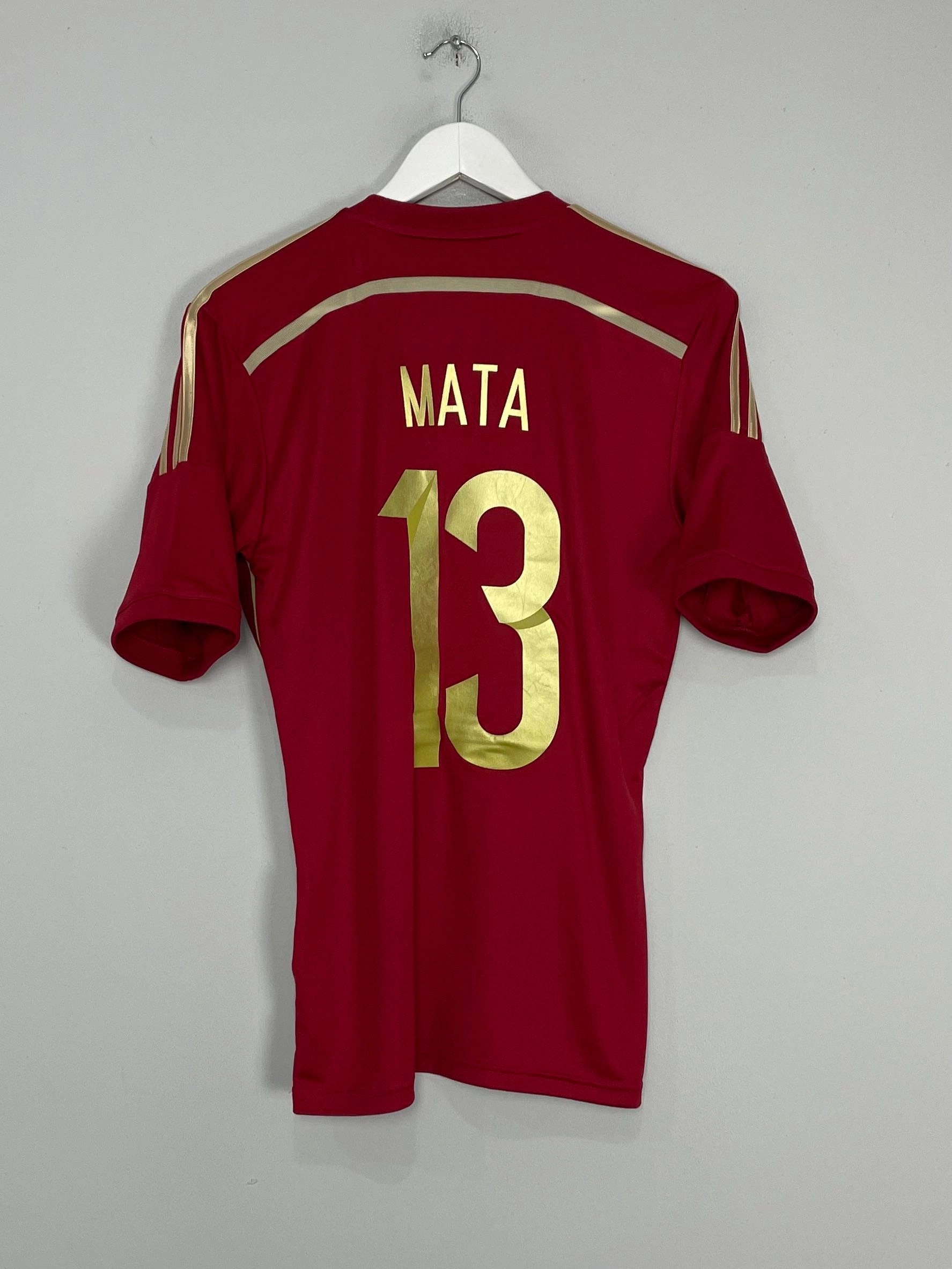 2013/15 SPAIN MATA #13 HOME SHIRT (S) ADIDAS Flexible Design Anti Pilling Process