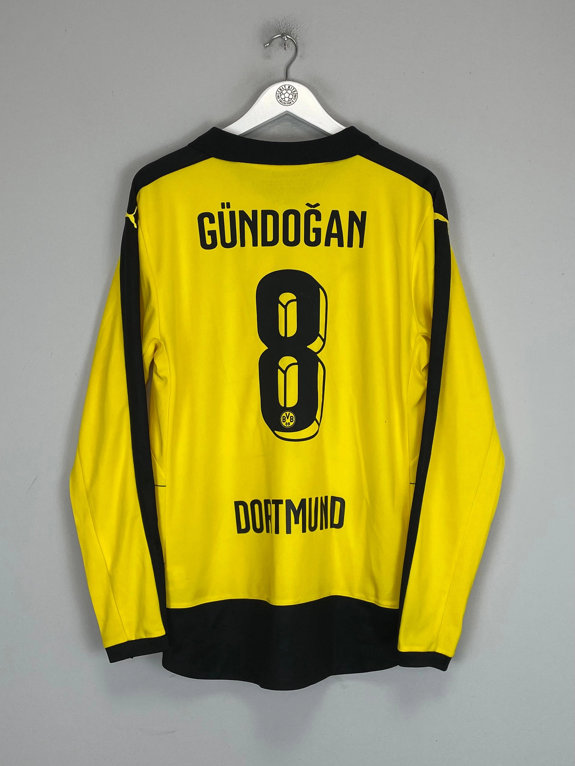 2015/16 DORTMUND GUNDOGAN #8 L/S HOME SHIRT (L) PUMA Versatile Wear Sustainable Dye Method