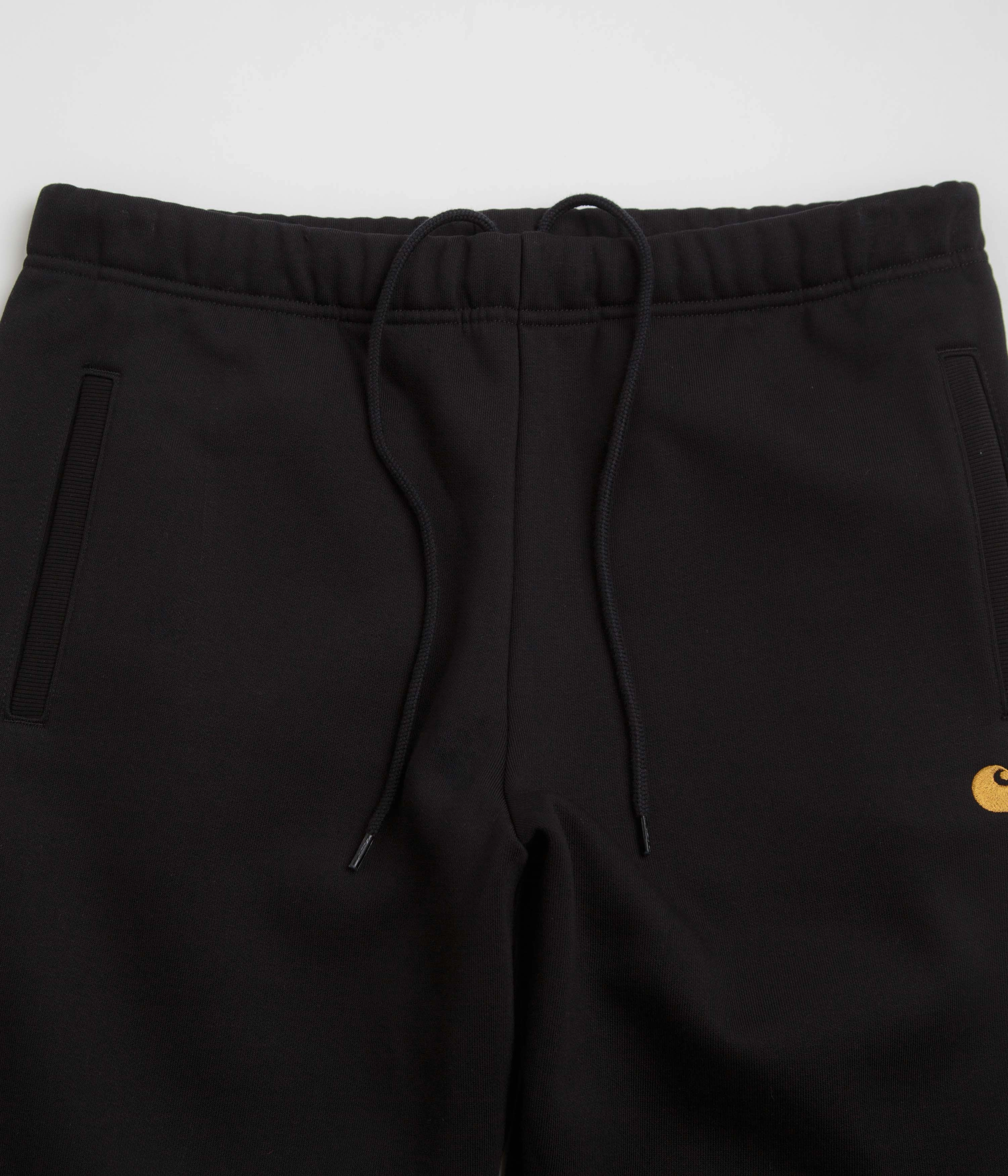 Carhartt Chase Sweatpants - Black / Gold Casual Style