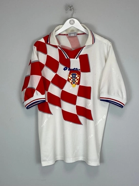 Abrasion resistant Quick Comfort 1998/01 CROATIA HOME SHIRT (L) LOTTO