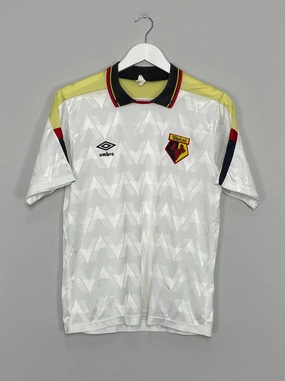 Ribbed Hem Detail 1989/91 WATFORD AWAY SHIRT (S) UMBRO