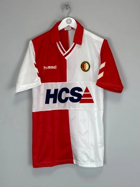 Sweat Ready Reinforced Shoulders 1989/90 FEYENOORD *MINT* HOME SHIRT (L) HUMMEL