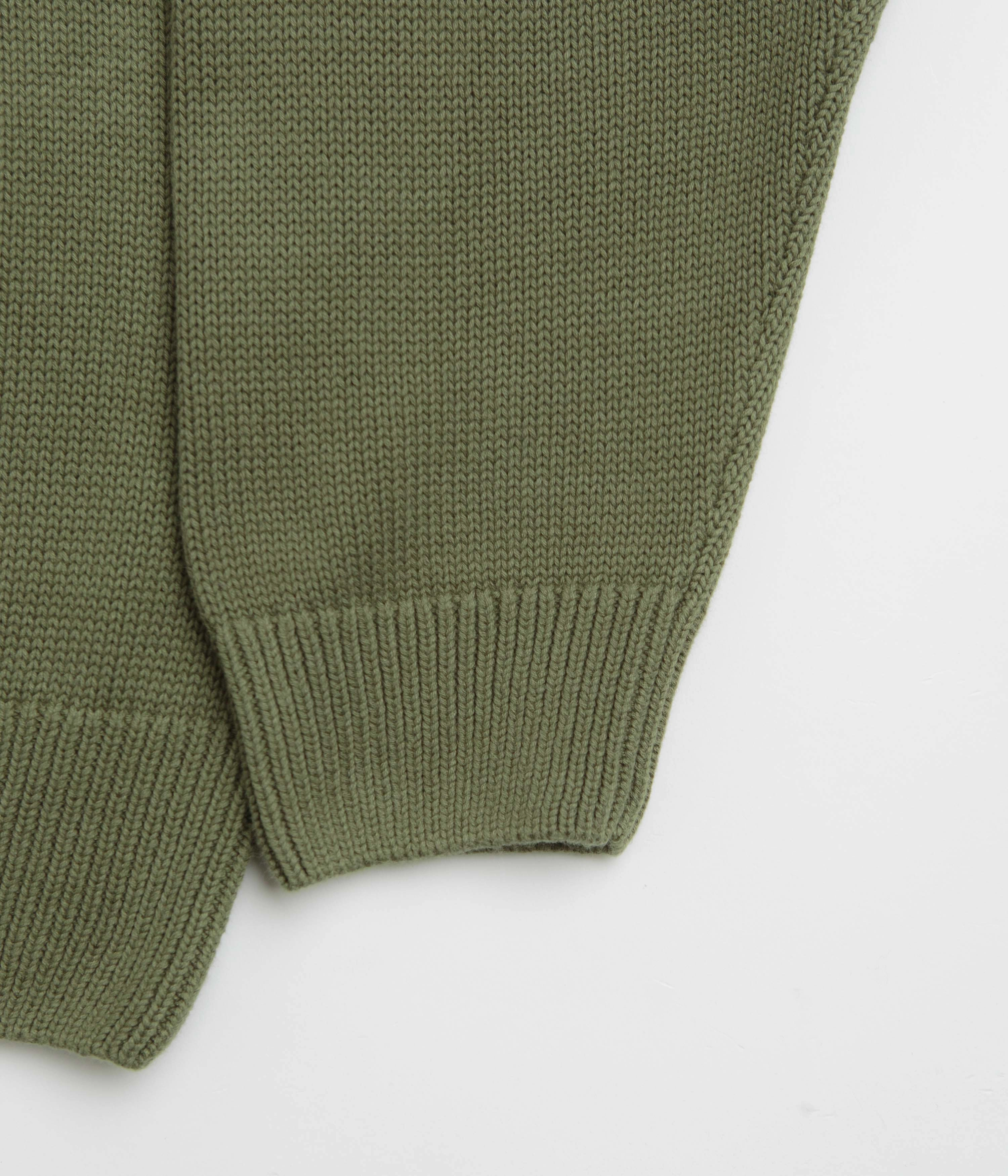 Parlez Phelan Crewneck Sweatshirt - Olive Green brooch accents