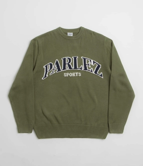 Parlez Phelan Crewneck Sweatshirt - Olive Green Elastic Versatile Wear