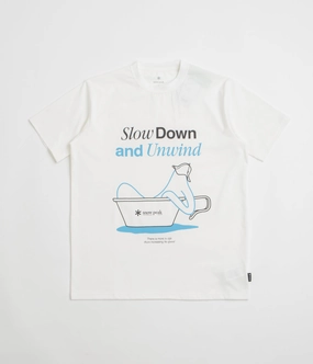 Snow Peak Relaxation T-Shirt - Off White Hypoallergenic Textile