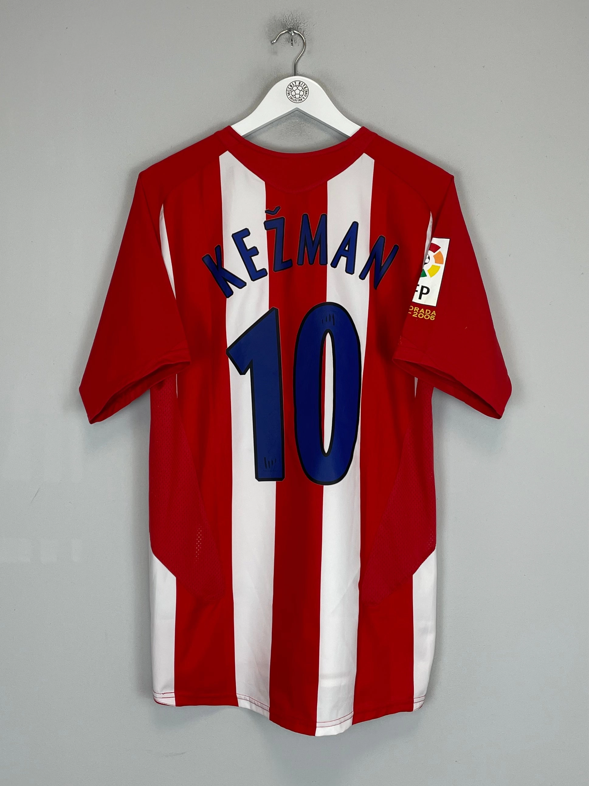 Layer Base 2005/06 ATLETICO MADRID KEZMAN #10 *PLAYER ISSUE* HOME SHIRT (M) NIKE