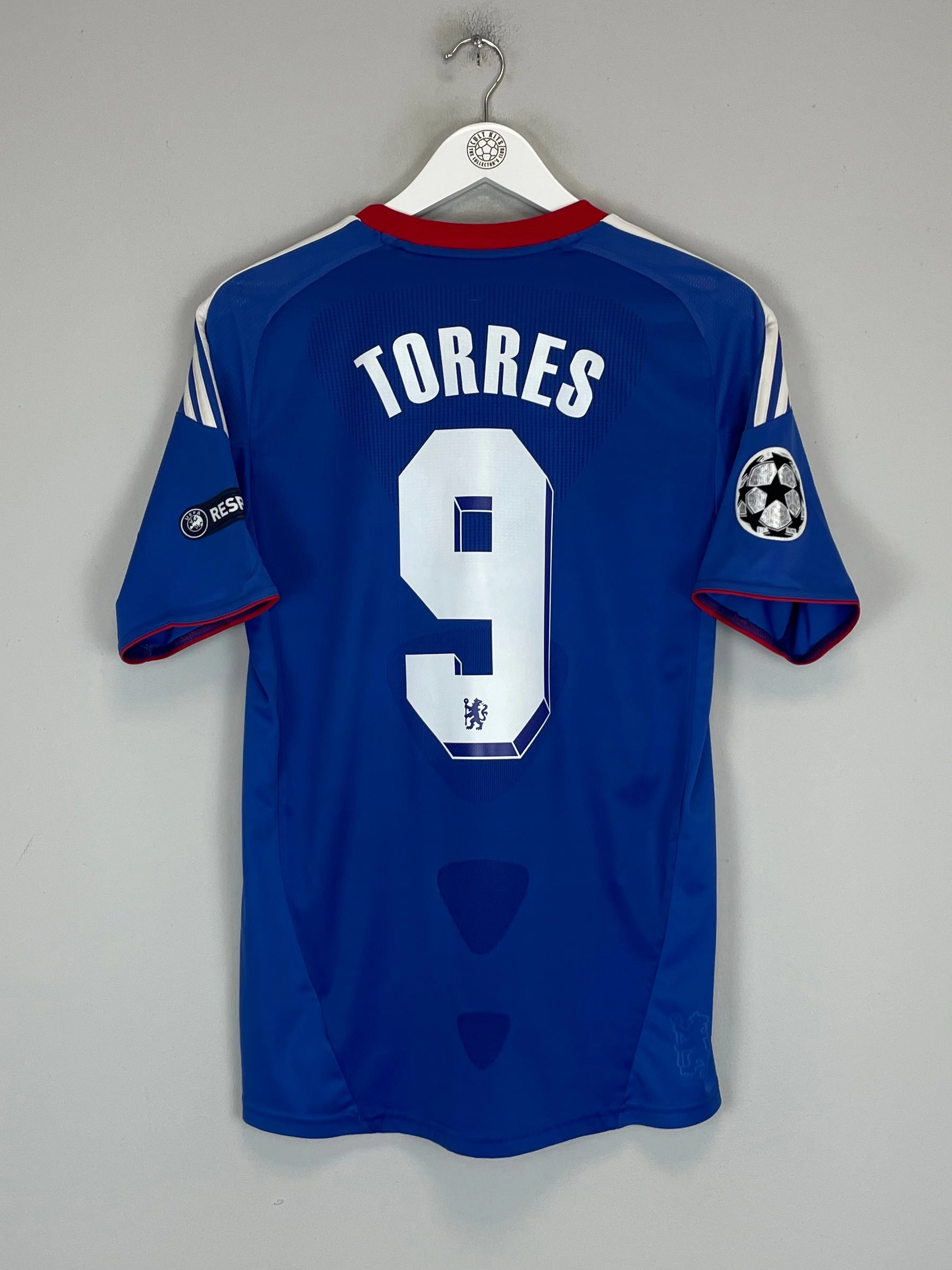 2010/11 CHELSEA TORRES #9 C/L HOME SHIRT (S) ADIDAS Athletic Ribbed Cuffs