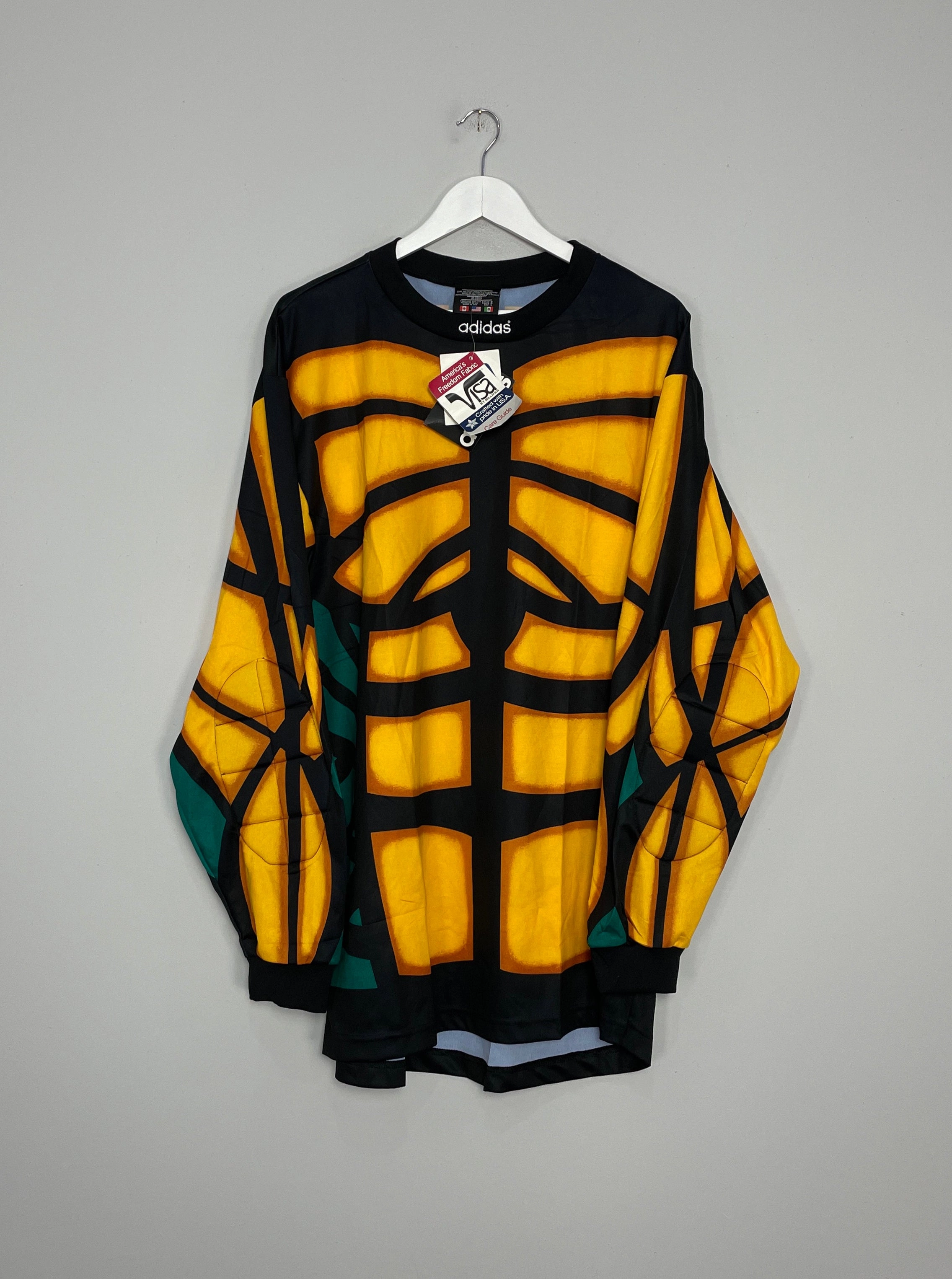 Wrinkle Free Travel Fabric Training Wear 1995/96 ADIDAS *BNWT* GK TEMPLATE SHIRT (L)