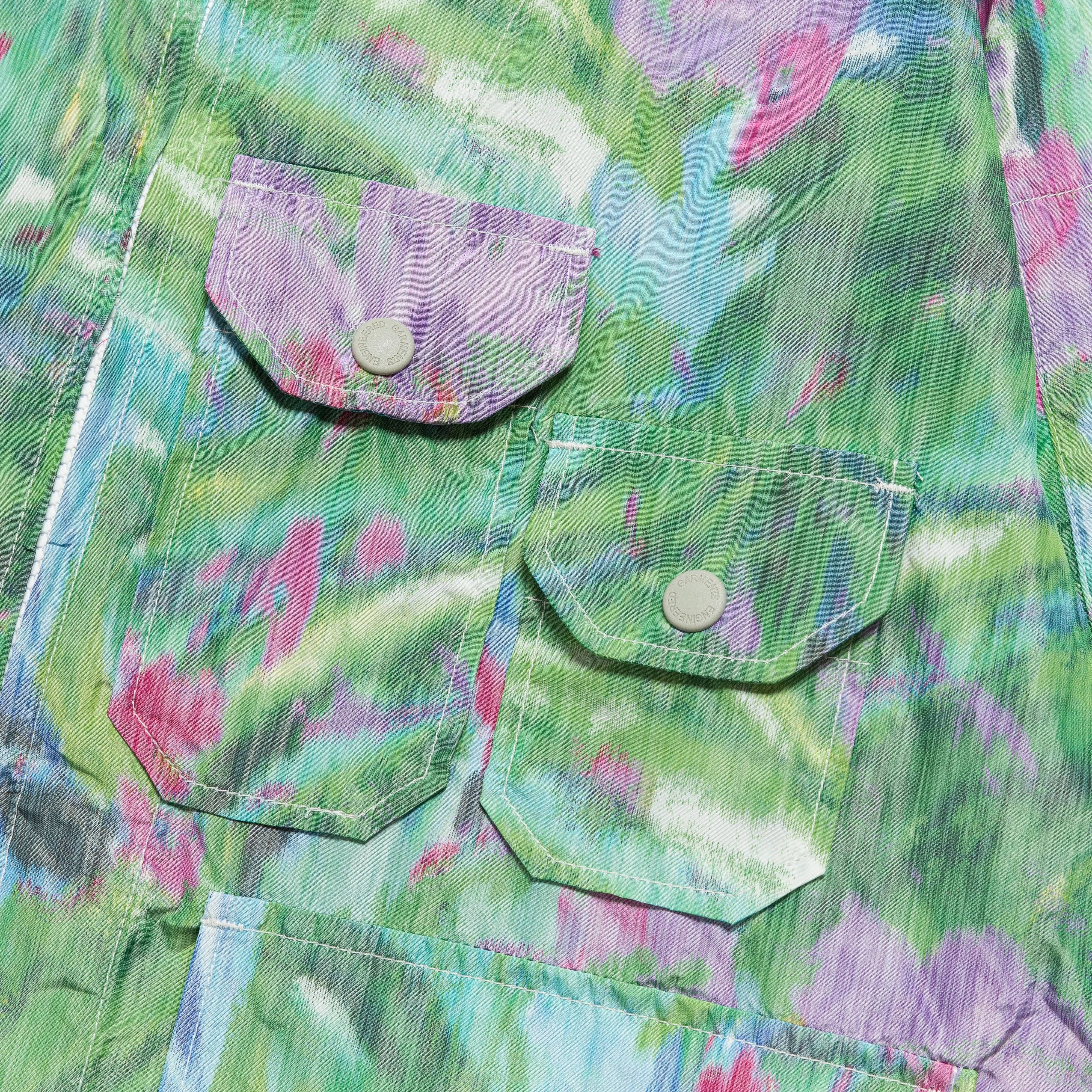 Atlantic Parka - Green Floral Poly Microfibre Breathable Lining Design heavy duty fabric