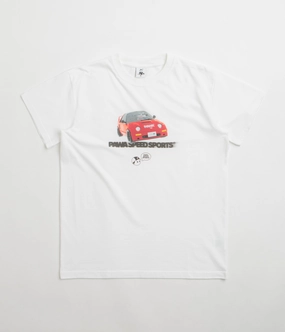 Relaxed Armhole Cut Weekend Trend Pawa Speed Sports AZ1 Mission T-Shirt - White