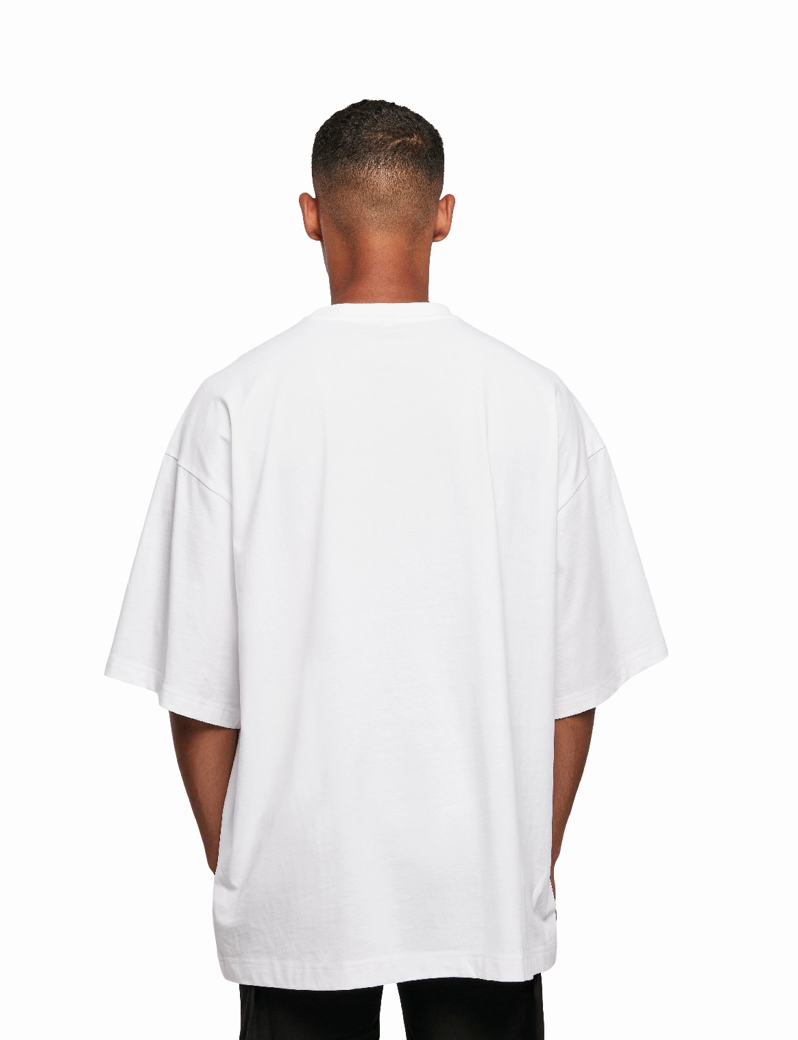 UV Protection Durable Ribbed Hem Huge Tee | BLACK