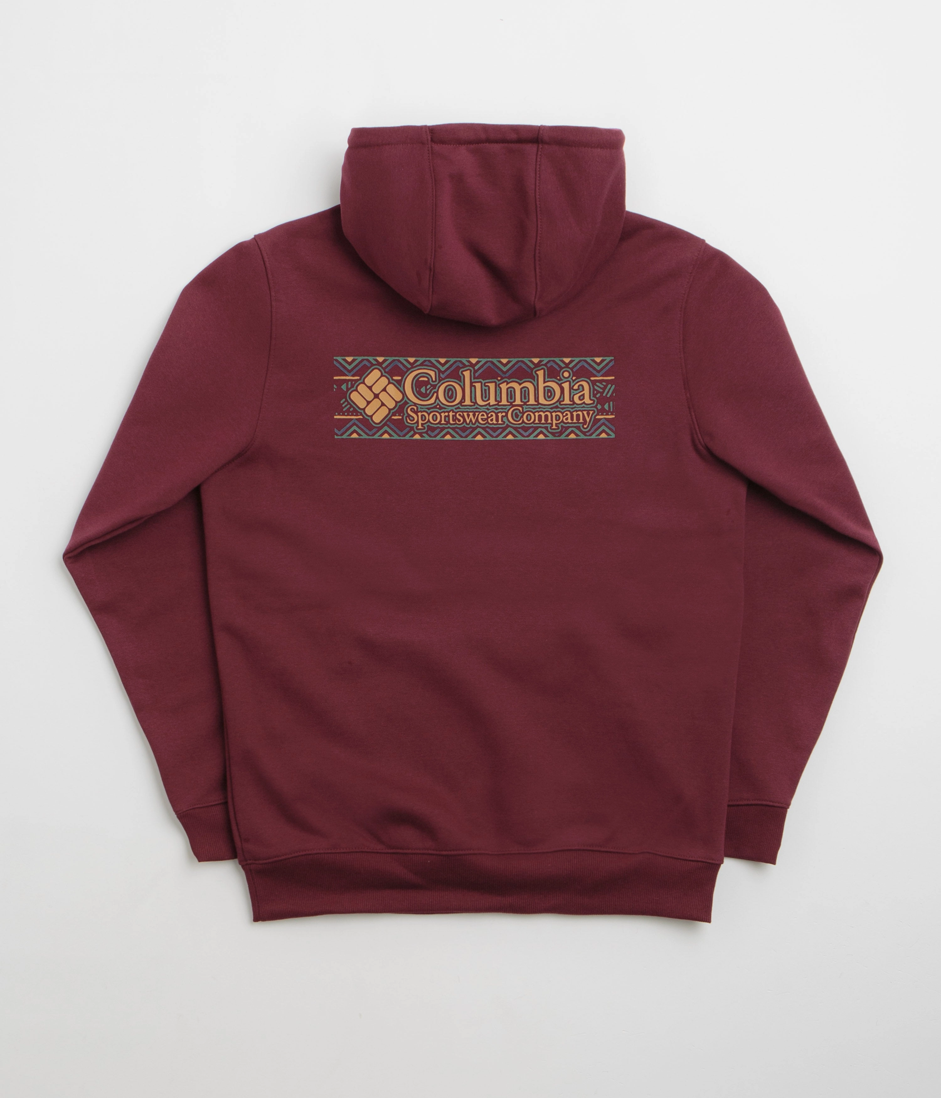 Lounging wear camping outfit Columbia Meridian Creek Graphic Hoodie - Rich Wine / Branded Blanket