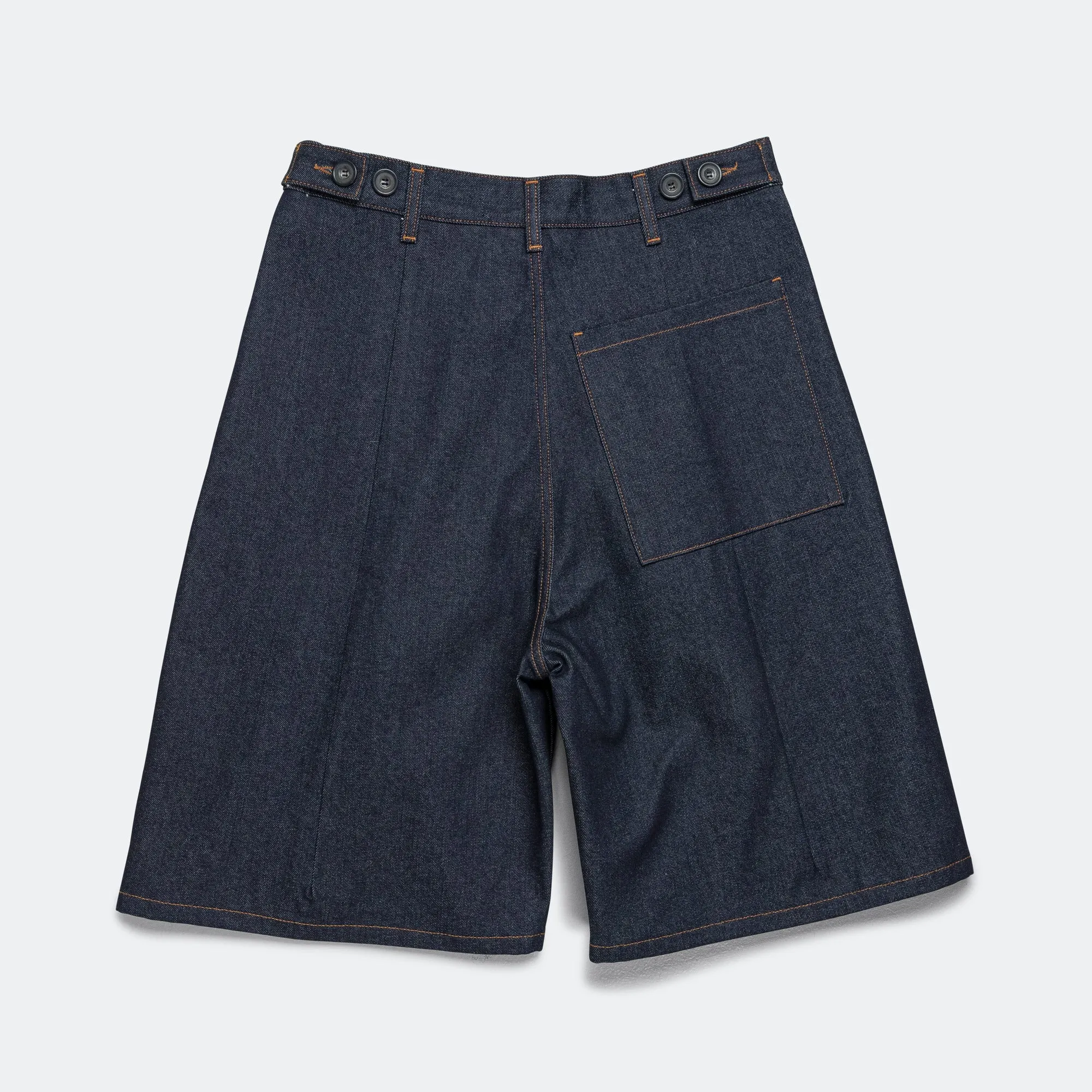 August Denim Short - Indigo Blue Athletic Cut