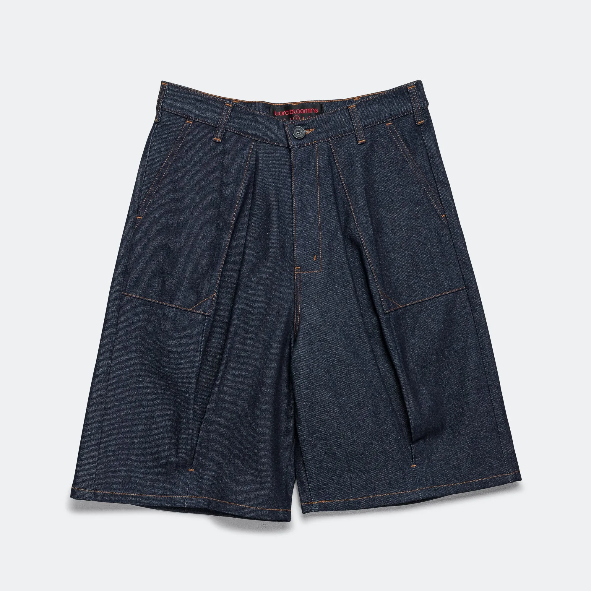 August Denim Short - Indigo Blue Gentle On Skin Modern Aesthetic