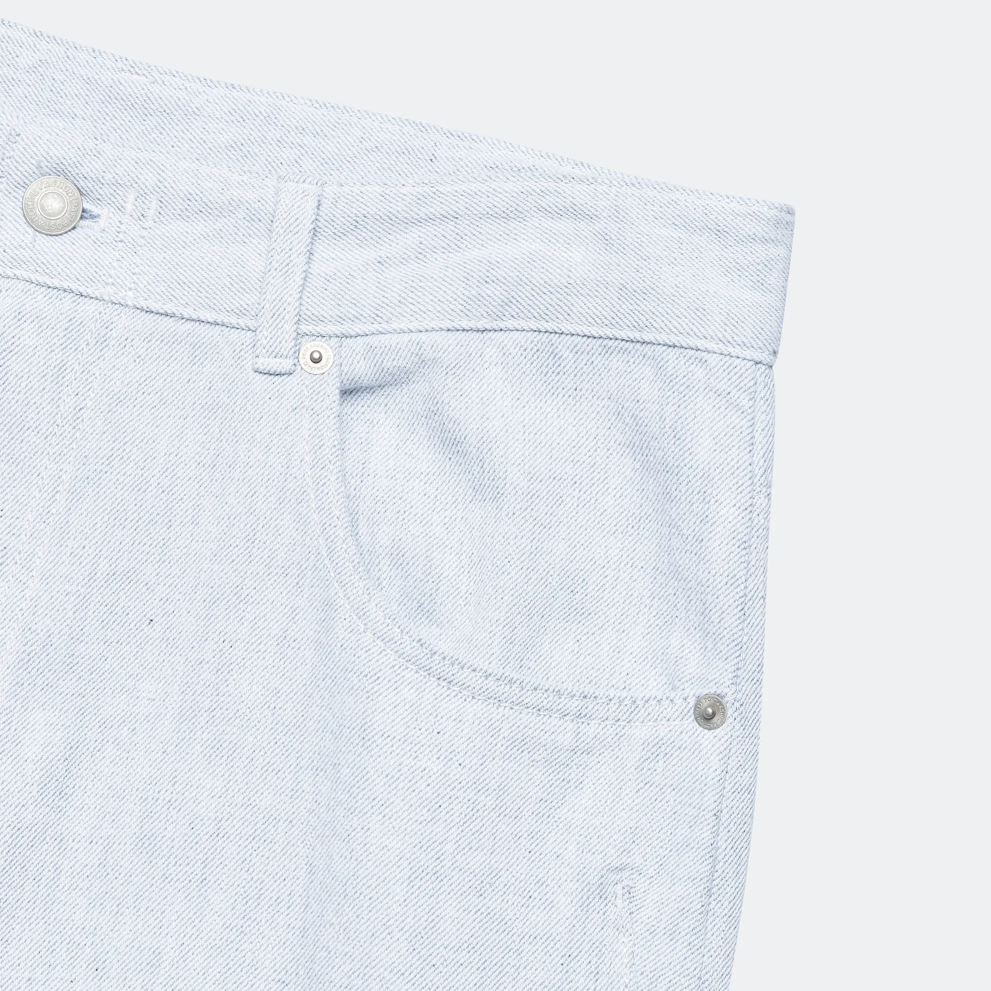 Softened Fabric Comfort Wear 8.0 Denim Pants Right - Light Grey