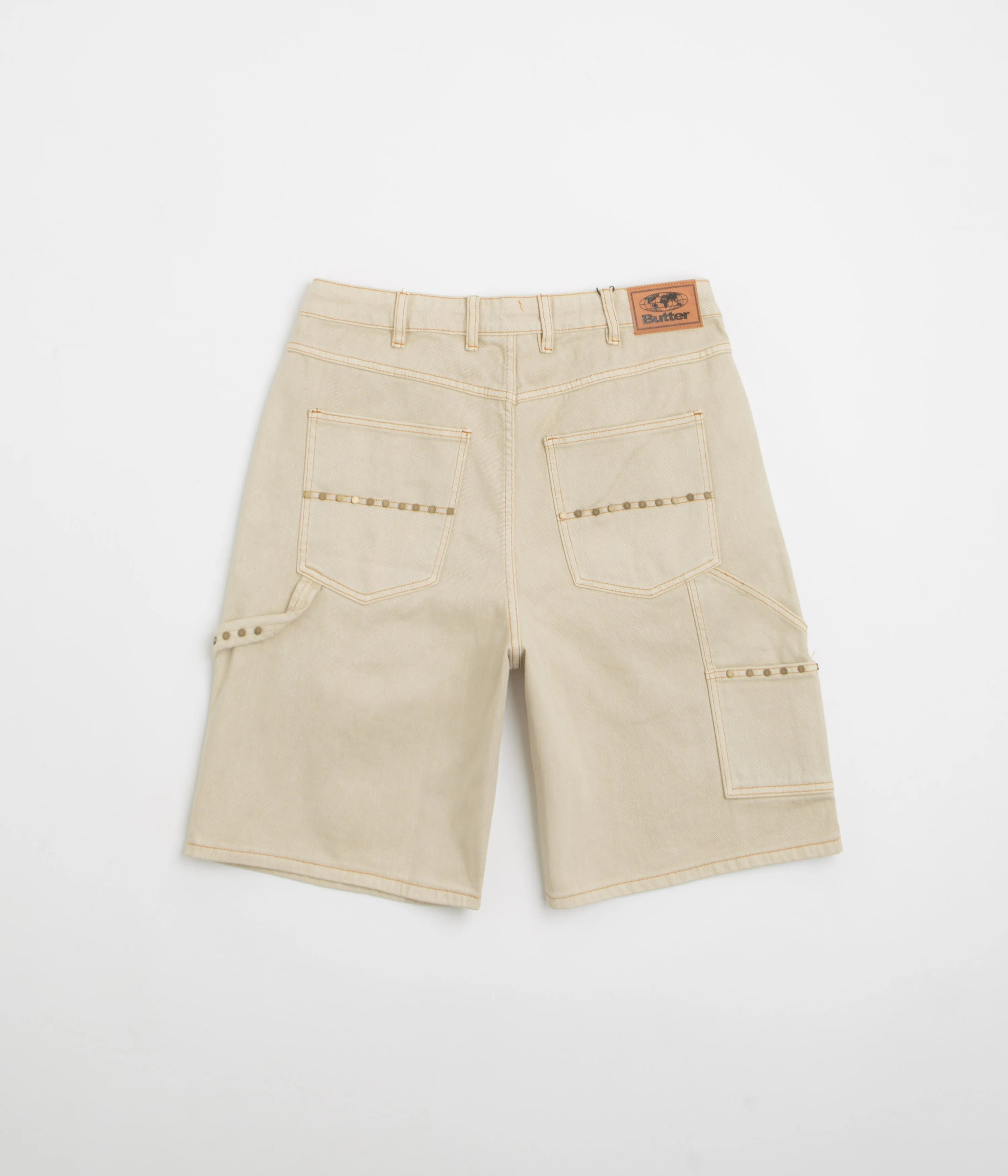 Butter Goods Rivet Denim Shorts - Bone hiking clothes picnic wear