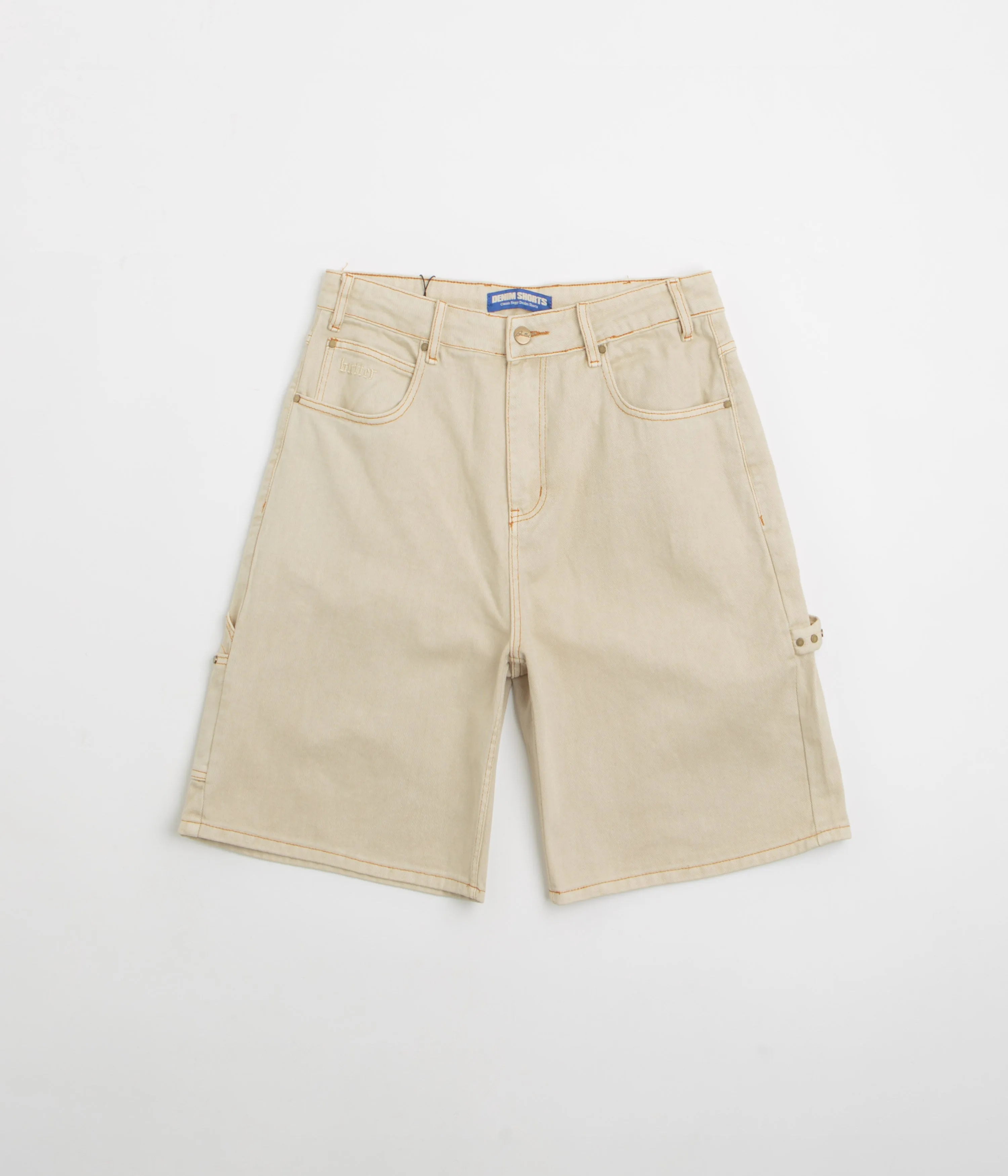 Butter Goods Rivet Denim Shorts - Bone back-to-school