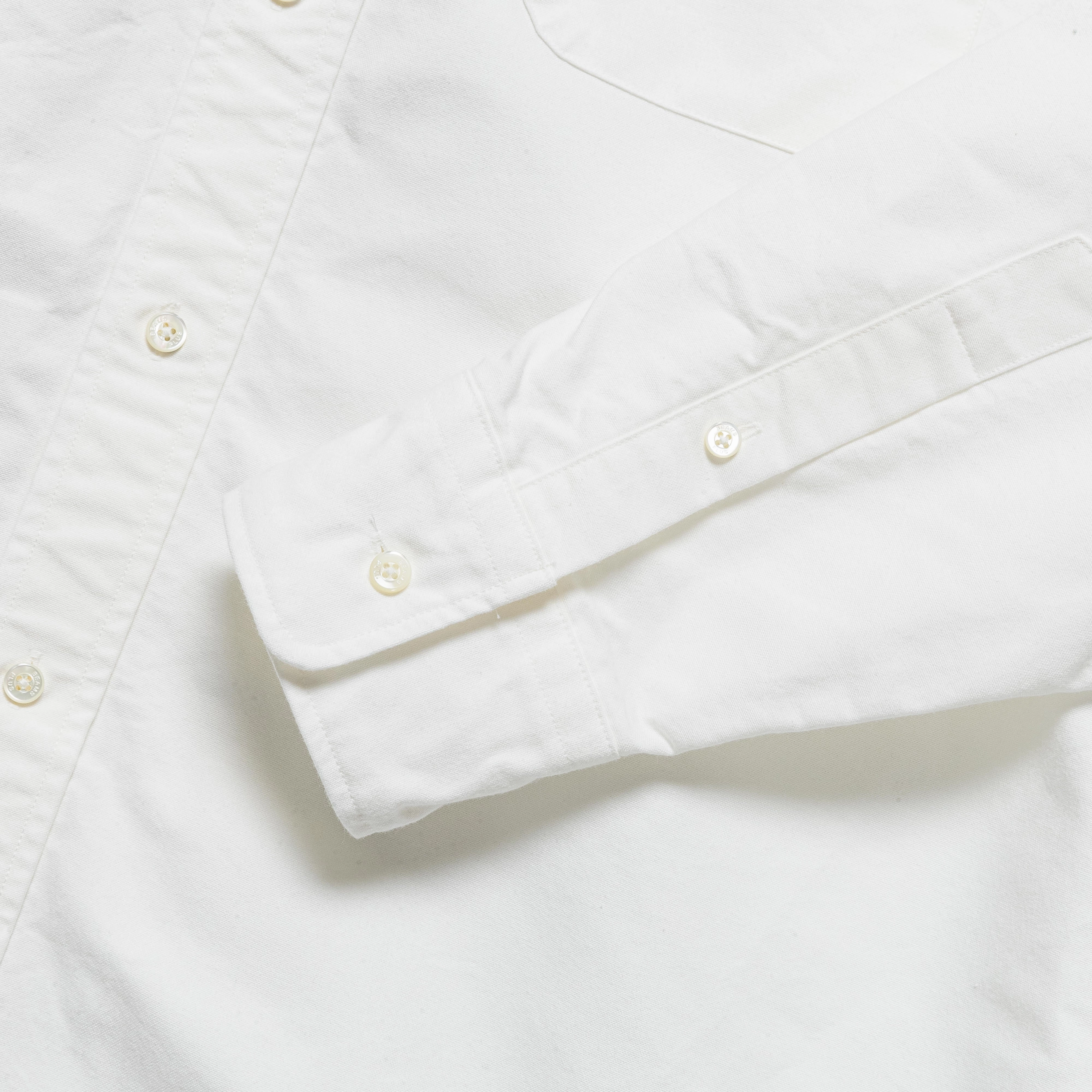 B.D. American Oxford Classic Fit Shirt - White Gym Wear Polished Finish